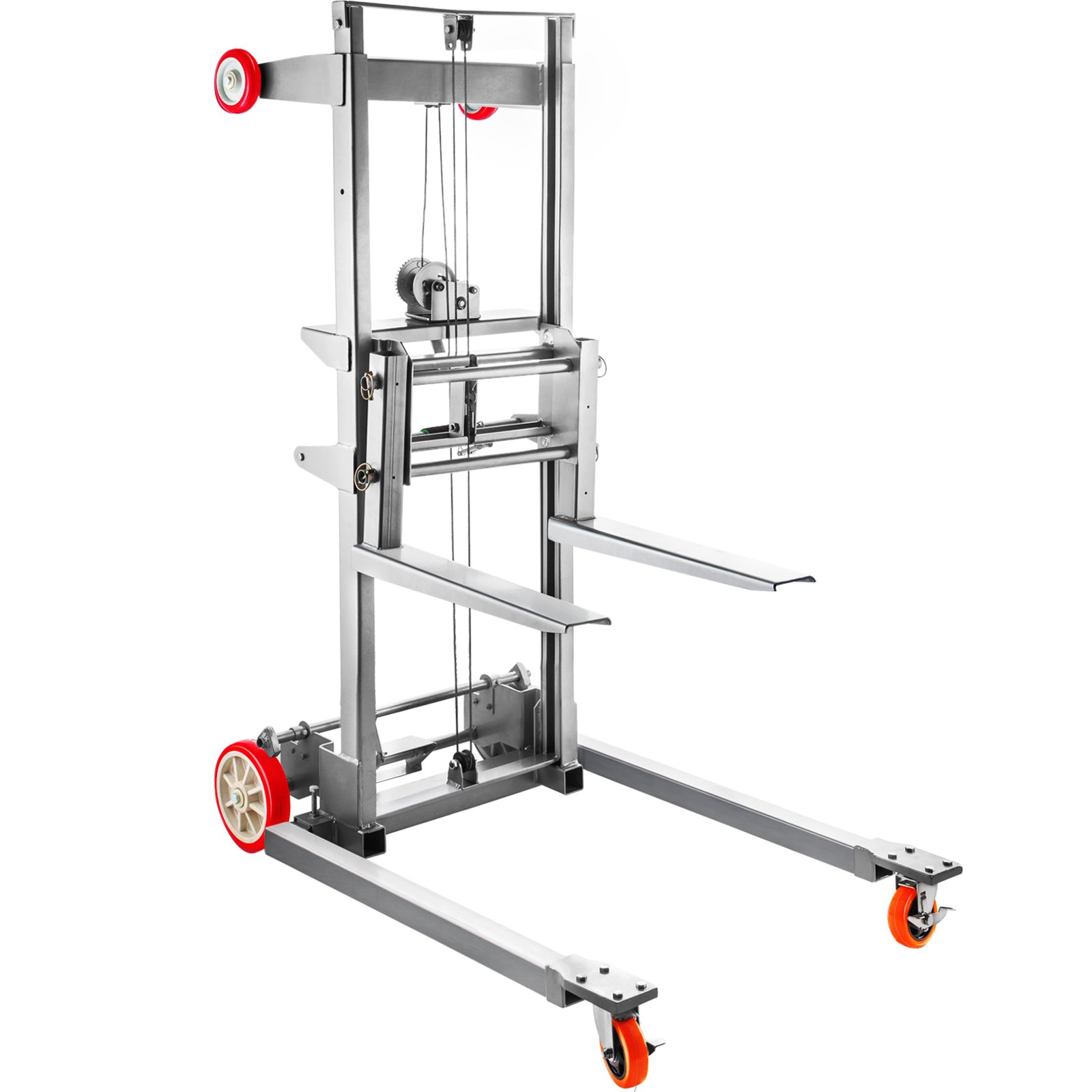 VEVOR Manual Winch Stacker Material Lift 106.3" Max Height 441 lbs