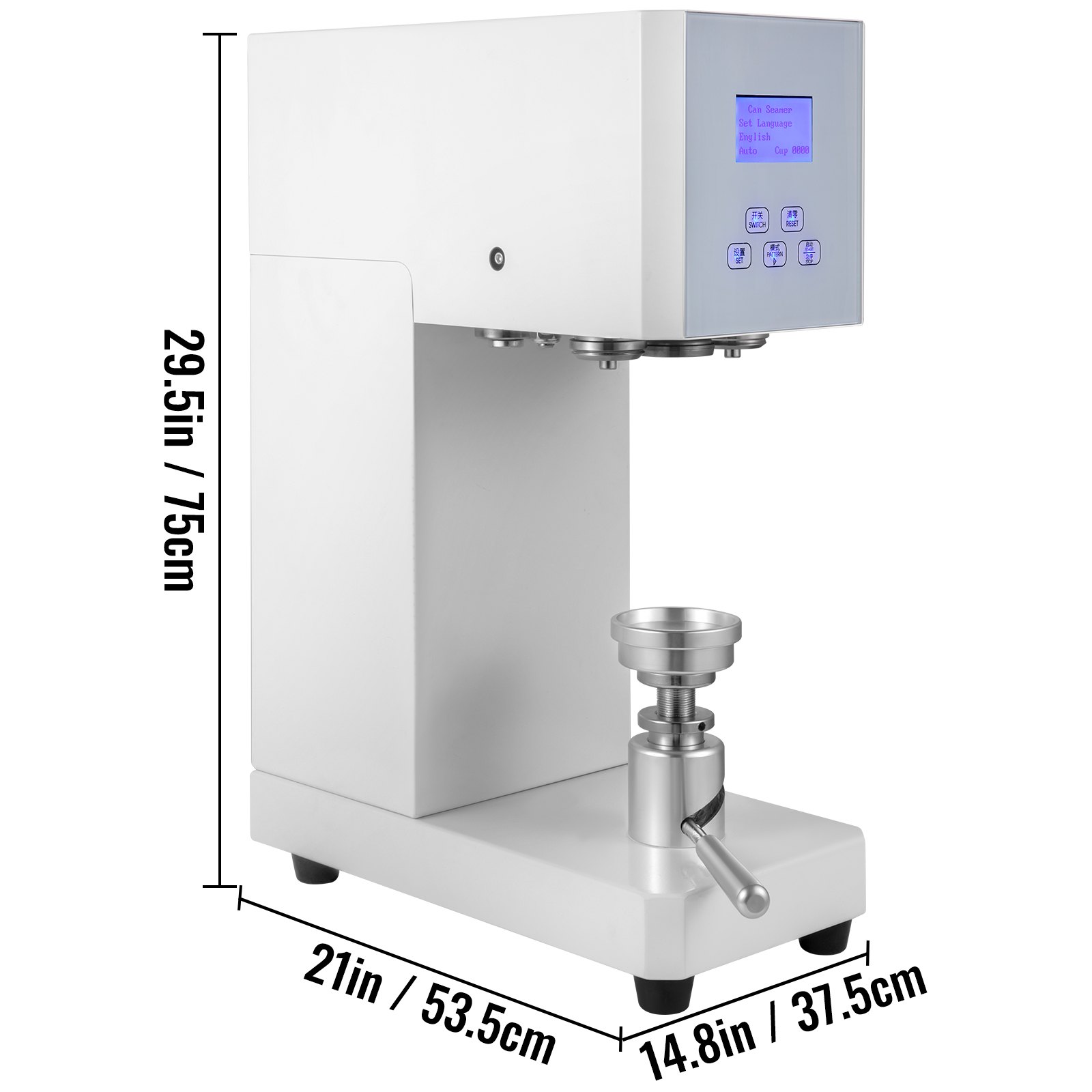 VEVOR Can Seamer, 2.2 inch/56 mm Diameter Sealing, Semi Automatic Tin