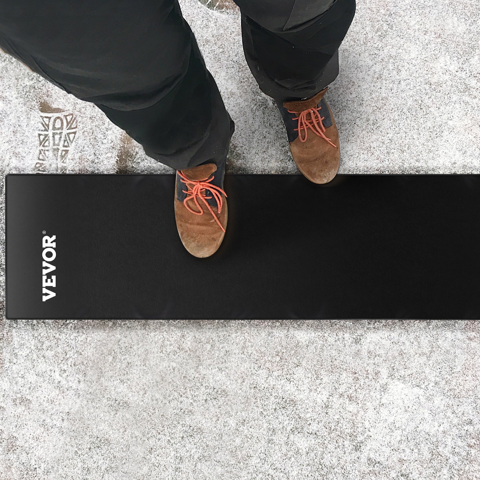 VEVOR Snow Melting Mat, 10in x 48in Heated Walkway Mat, PVC Heated Snow ...