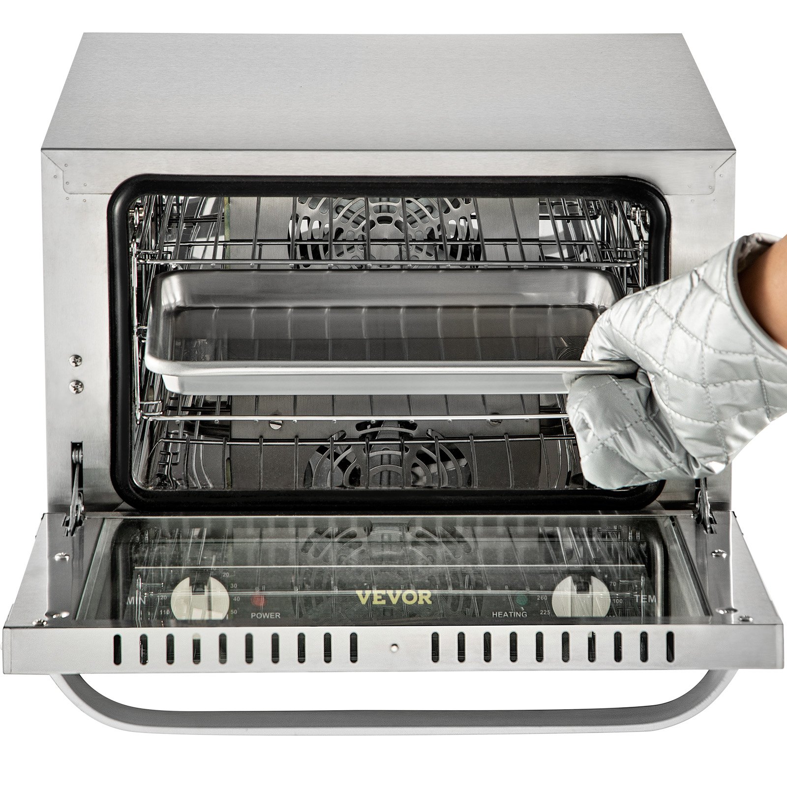 Vevor Commercial Convection Oven 21l19qt Quarter Size Conventional Oven Countertop 1440w 3 1702