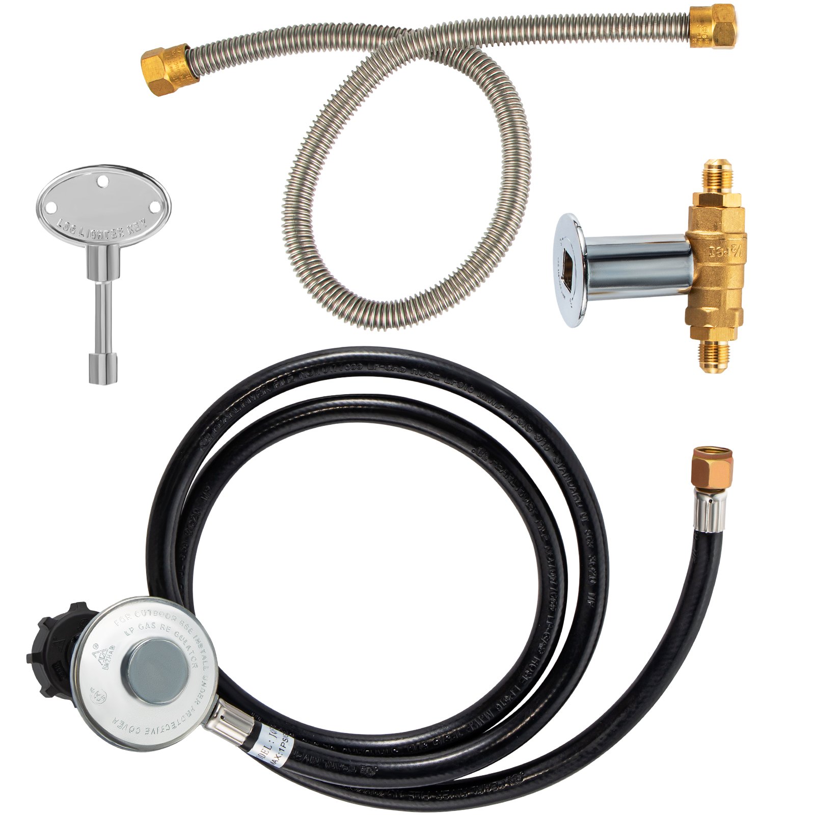 VEVOR Fire Pit Installation Kit, 90K BTU Max Propane Fire Pit Hose Kit