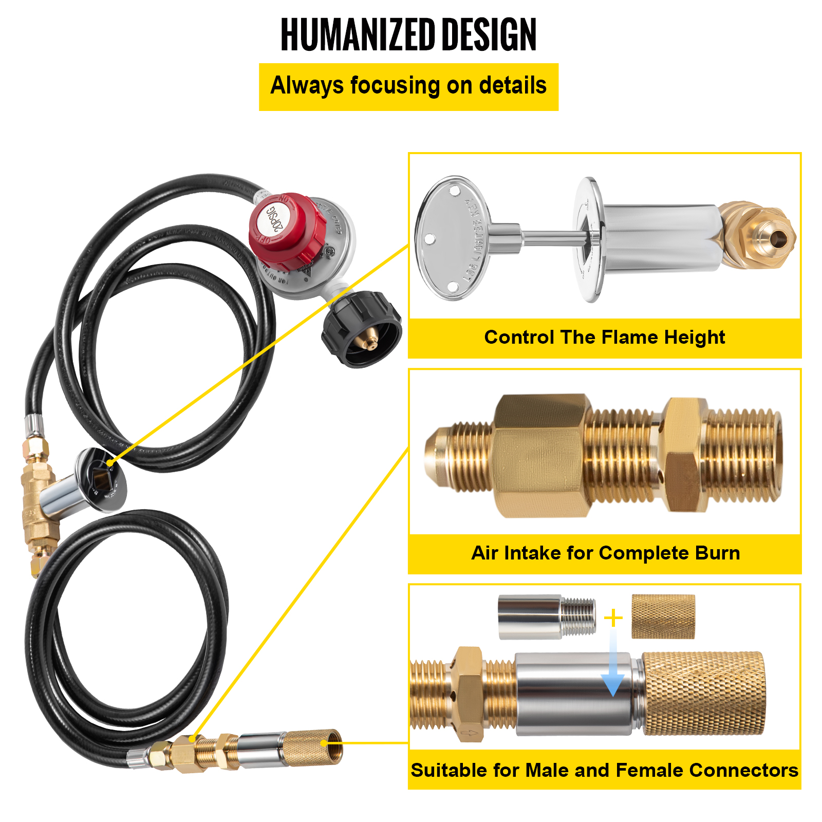 Vevor Fire Pit Installation Kit Fire Pit Hose Kit 300k Btu Max Assembly