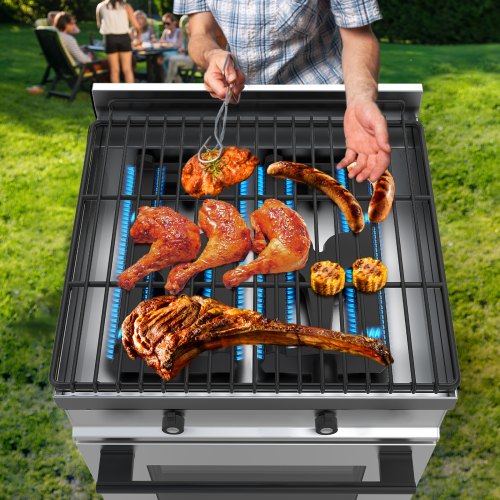 VEVOR Grill Burners, Cast Iron BBQ Burners Replacement, 2 Packs Grill