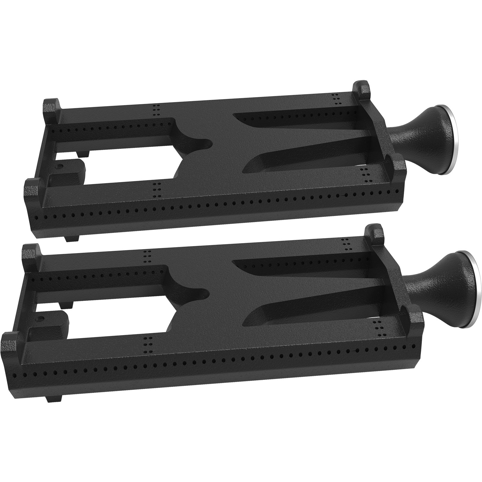VEVOR Grill Burners, Cast Iron BBQ Burners Replacement, 2 Packs Grill