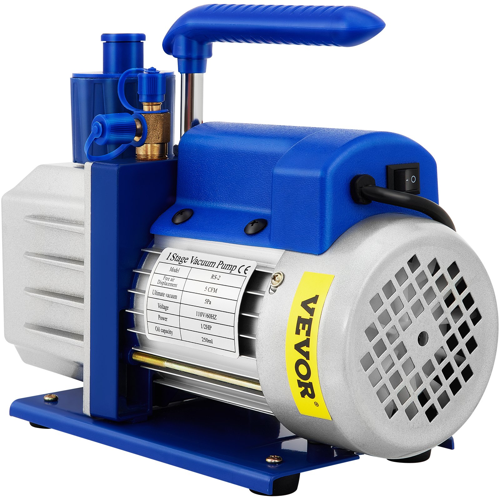 VEVOR Vacuum Chamber with Pump, 5 Gallon Chamber, 5CFM 1/2 HP Single
