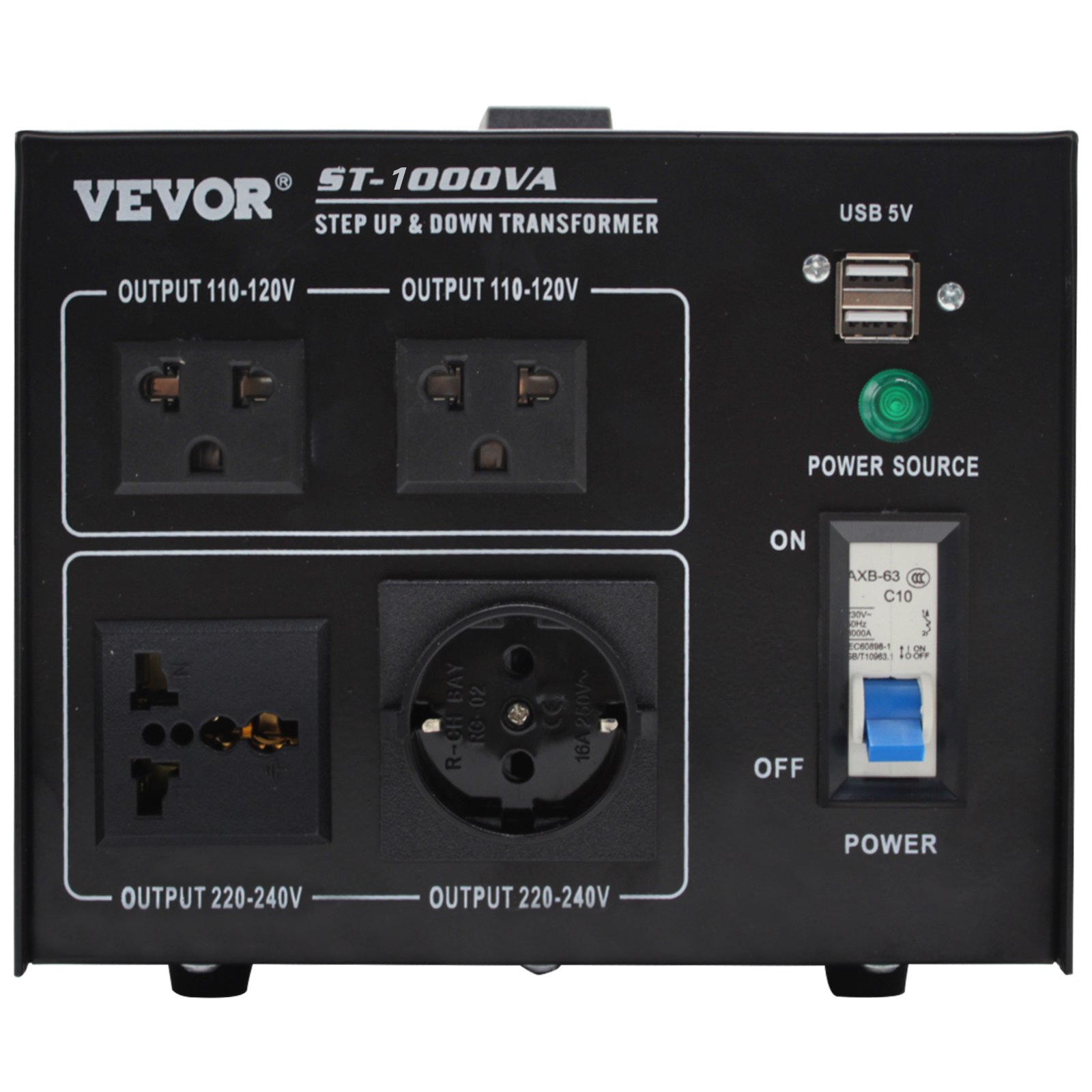 VEVOR VEVOR Voltage Converter Transformer, 1000W 220V to 110V 110V to ...