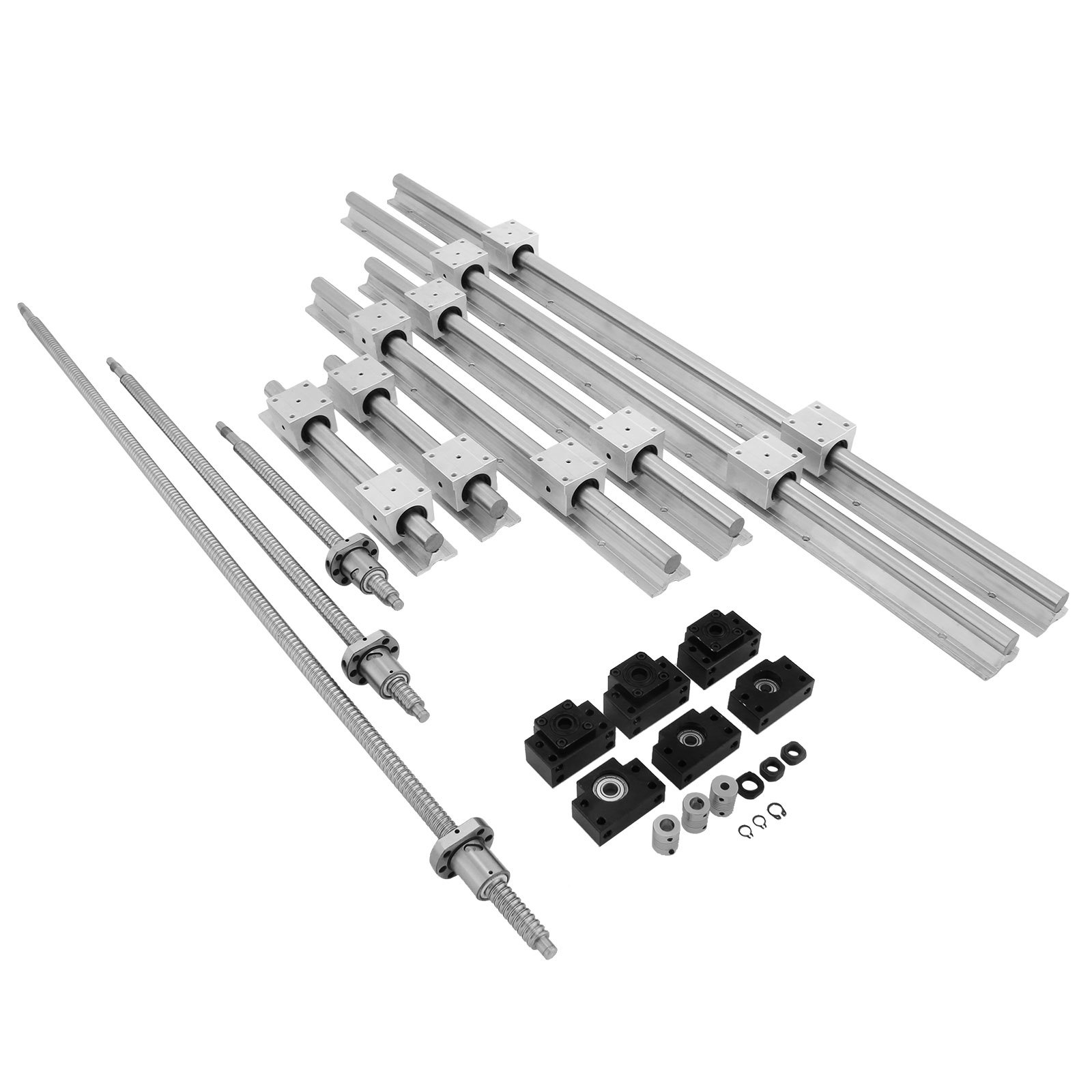 VEVOR Linear Rail, Ballscrew x 3, RM1605350mm 650mm 1050mm x 2 Linear