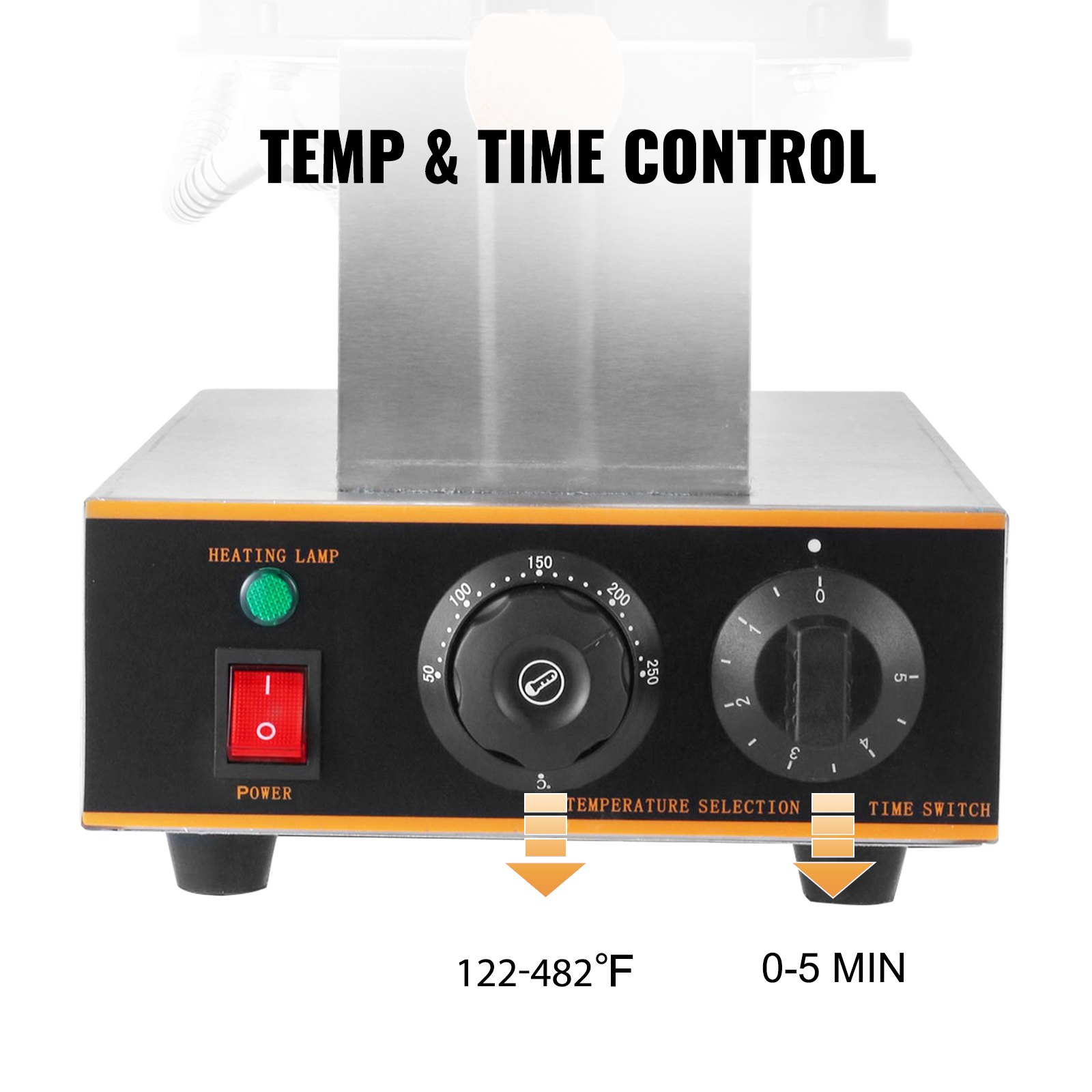 VEVOR VEVOR Commercial Egg Waffle Make 220V 1400W Bubble Waffle Maker