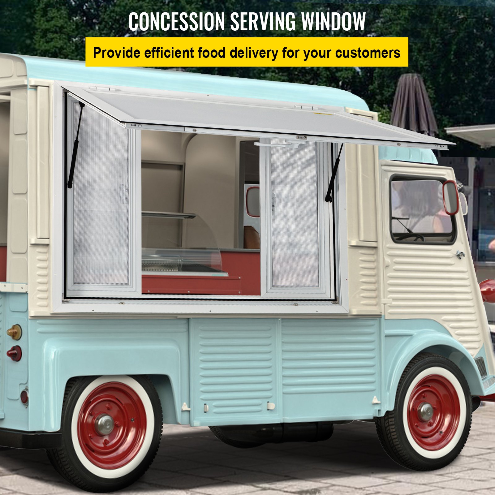 VEVOR Concession Window, 36 x 36 inch, Aluminum Alloy Food Truck
