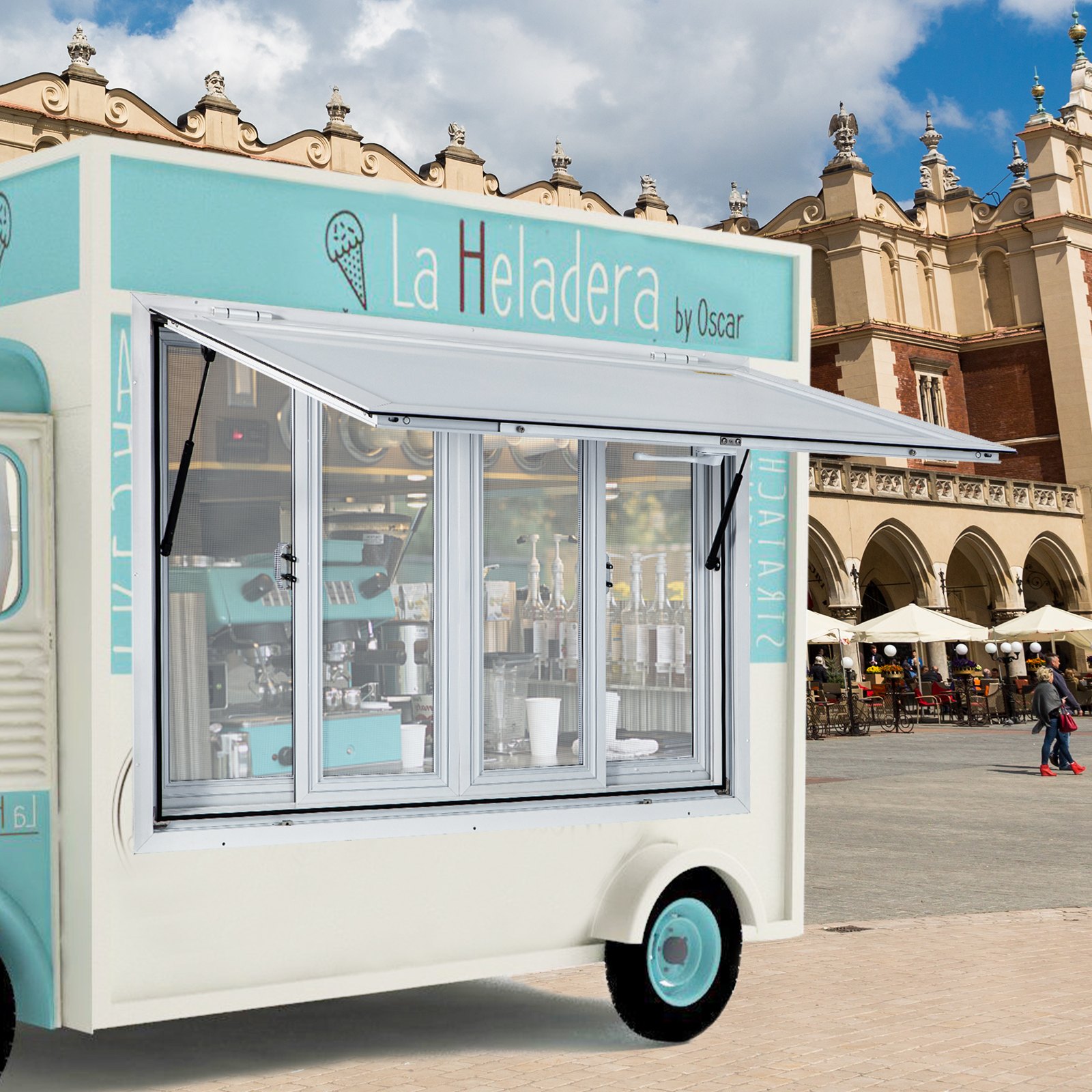 VEVOR Concession Window, 36 x 36 inch, Aluminum Alloy Food Truck