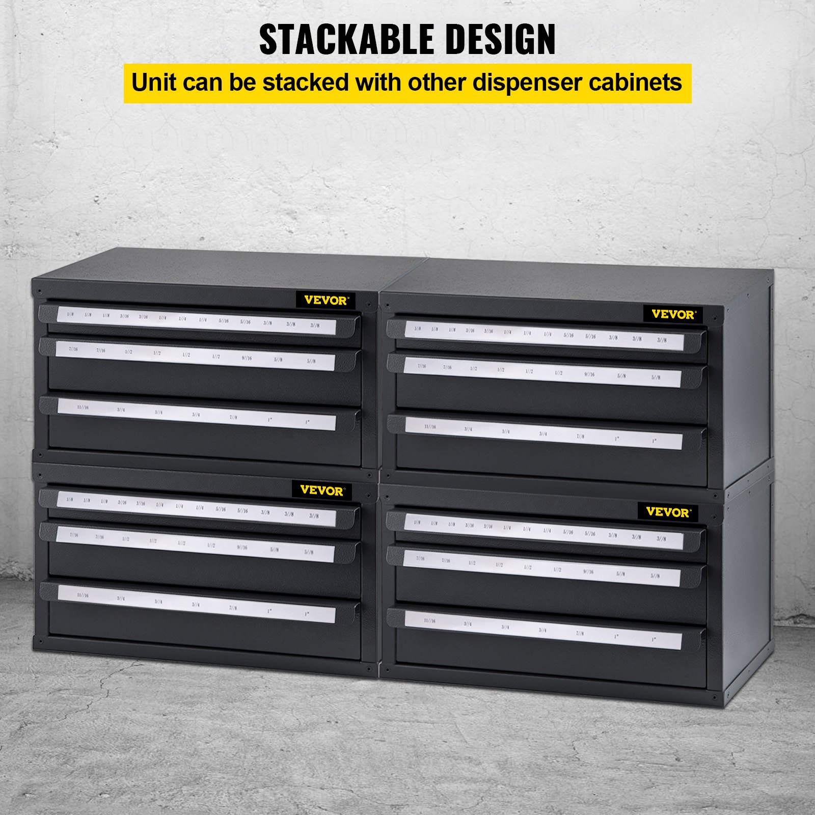 VEVOR End Mill Dispenser ThreeDrawer End Mill Dispenser, End