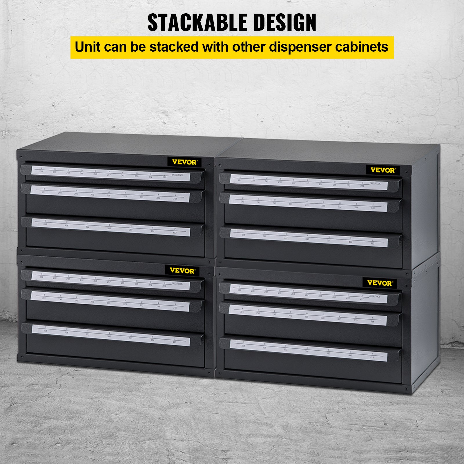 VEVOR VEVOR ThreeDrawer Drill Bit Dispenser Organizer for