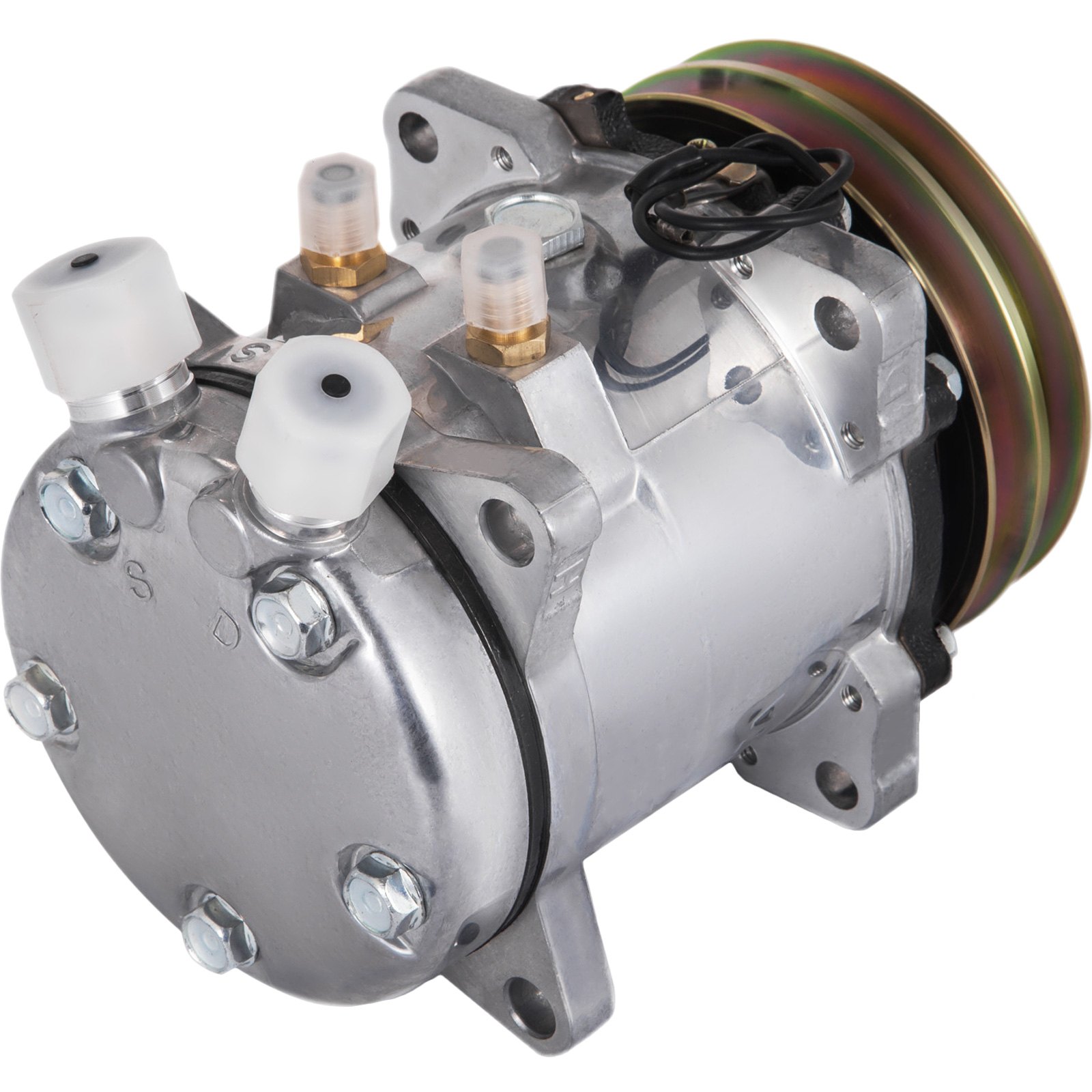 New A/C Compressor and Clutch Replaces Sanden SD505 2 Grooves | VEVOR US