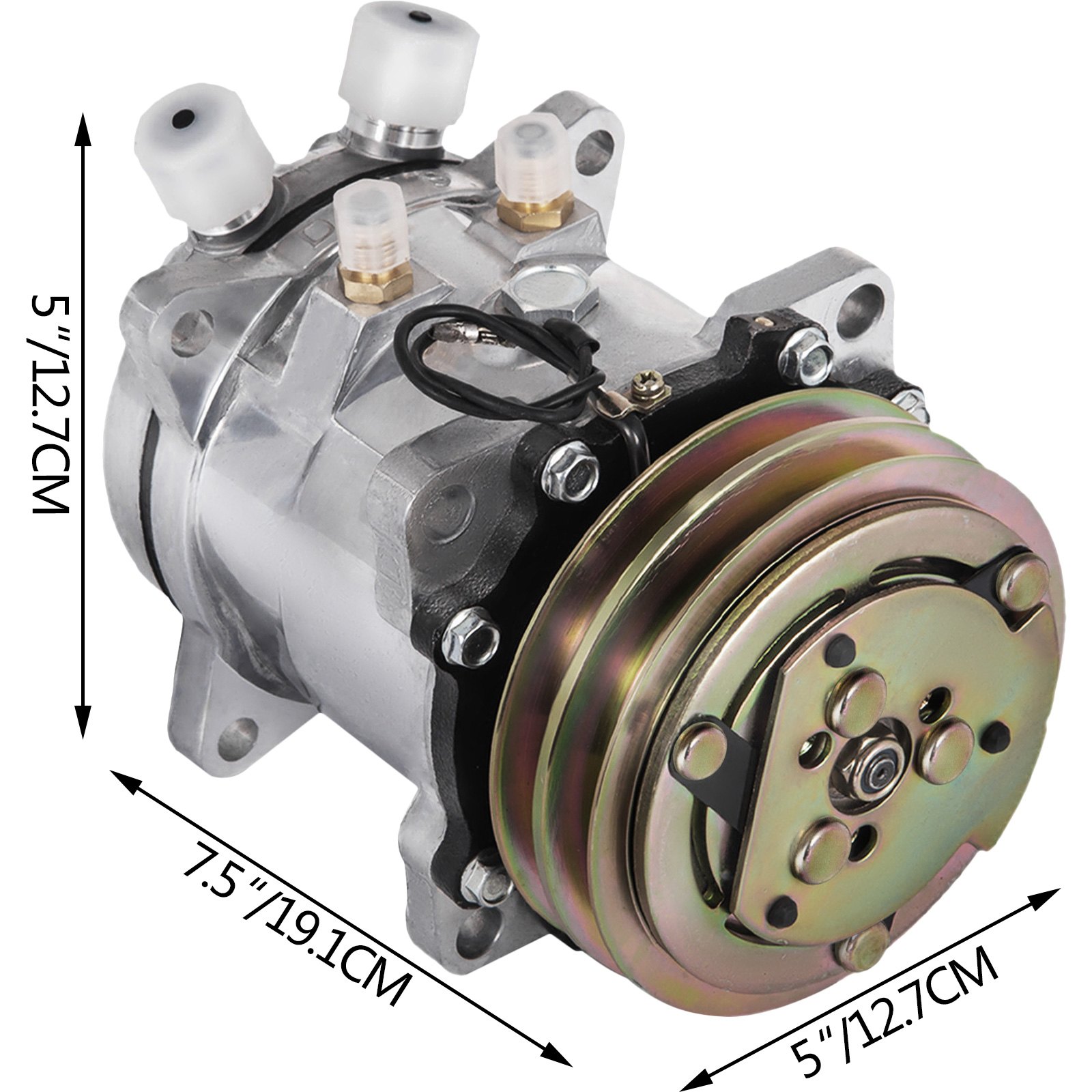New A/C Compressor and Clutch Replaces Sanden SD505 2 Grooves | VEVOR US