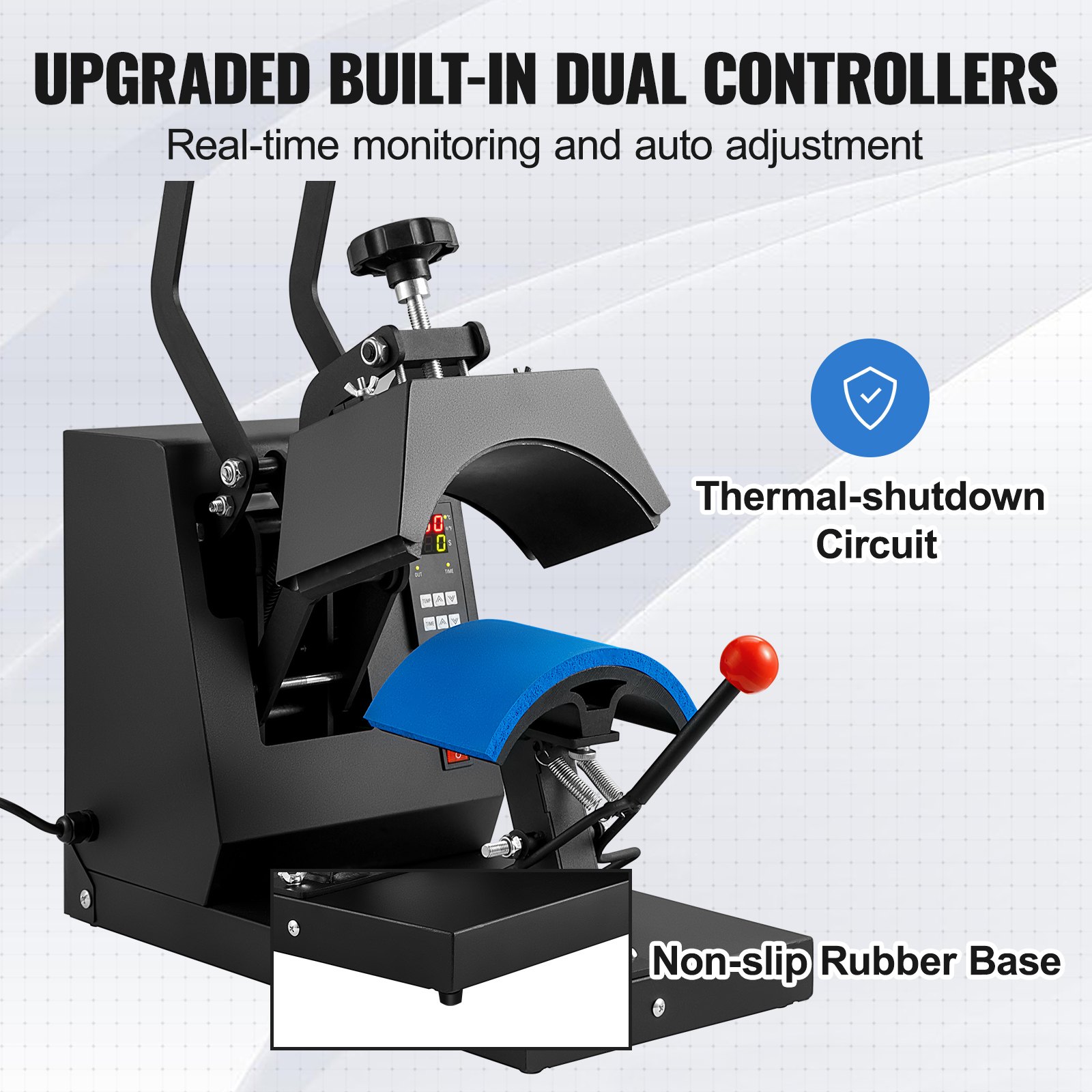 VEVOR Hat Heat Press, 4in1 Cap Heat Press Machine, 6x3inches