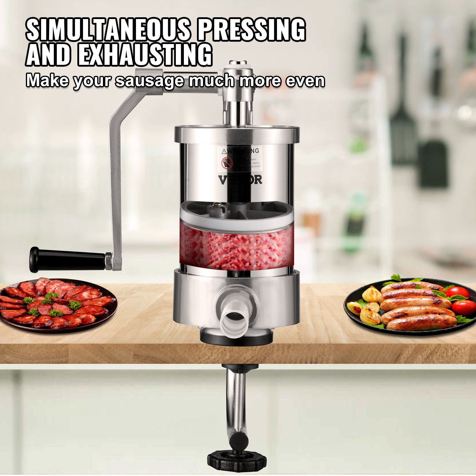 VEVOR VEVOR Sausage Stuffer 2.5LBS/1.5L Capacity Homemade Sausage Maker
