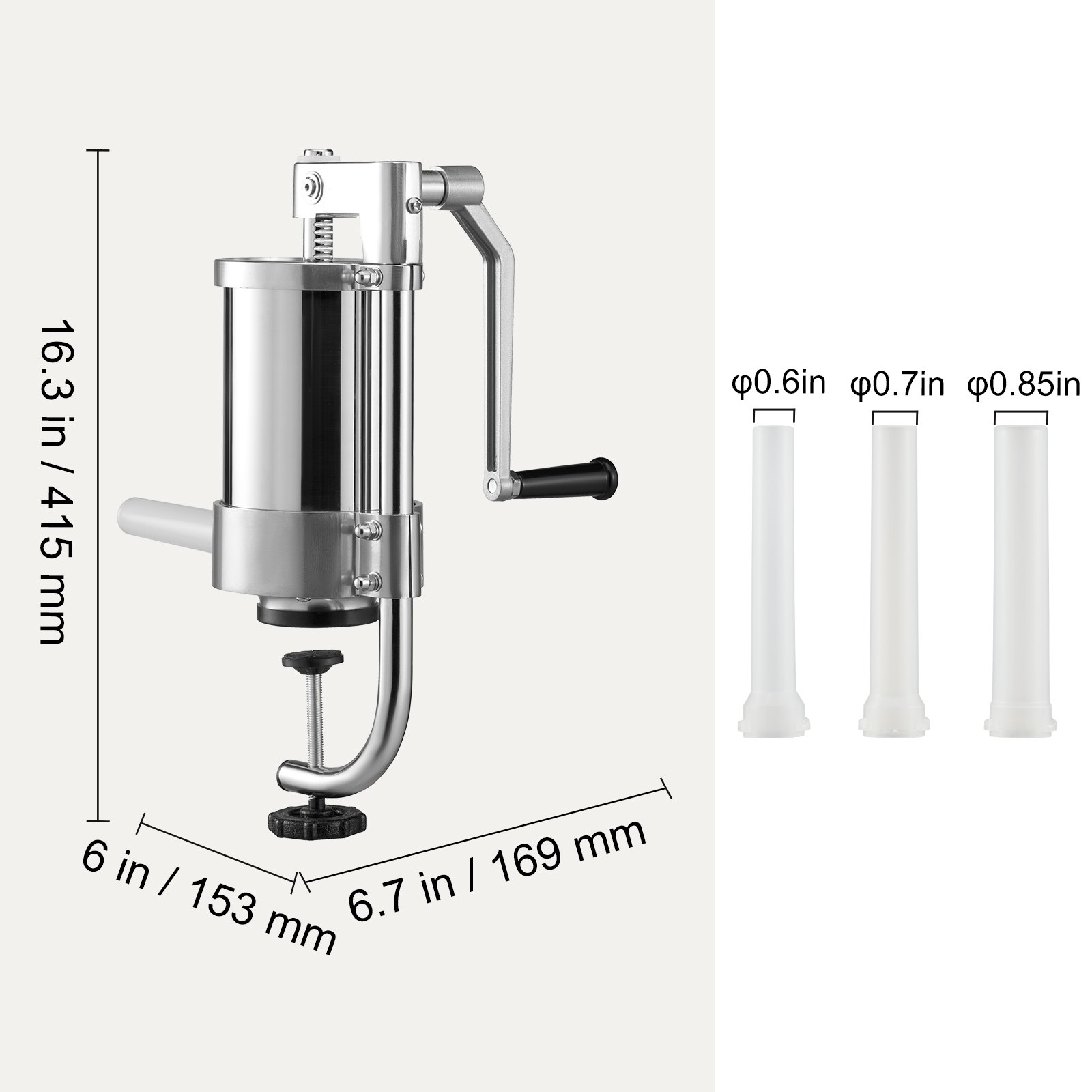 VEVOR Sausage Stuffer 2.5LBS/1.5L Capacity Homemade Sausage Maker
