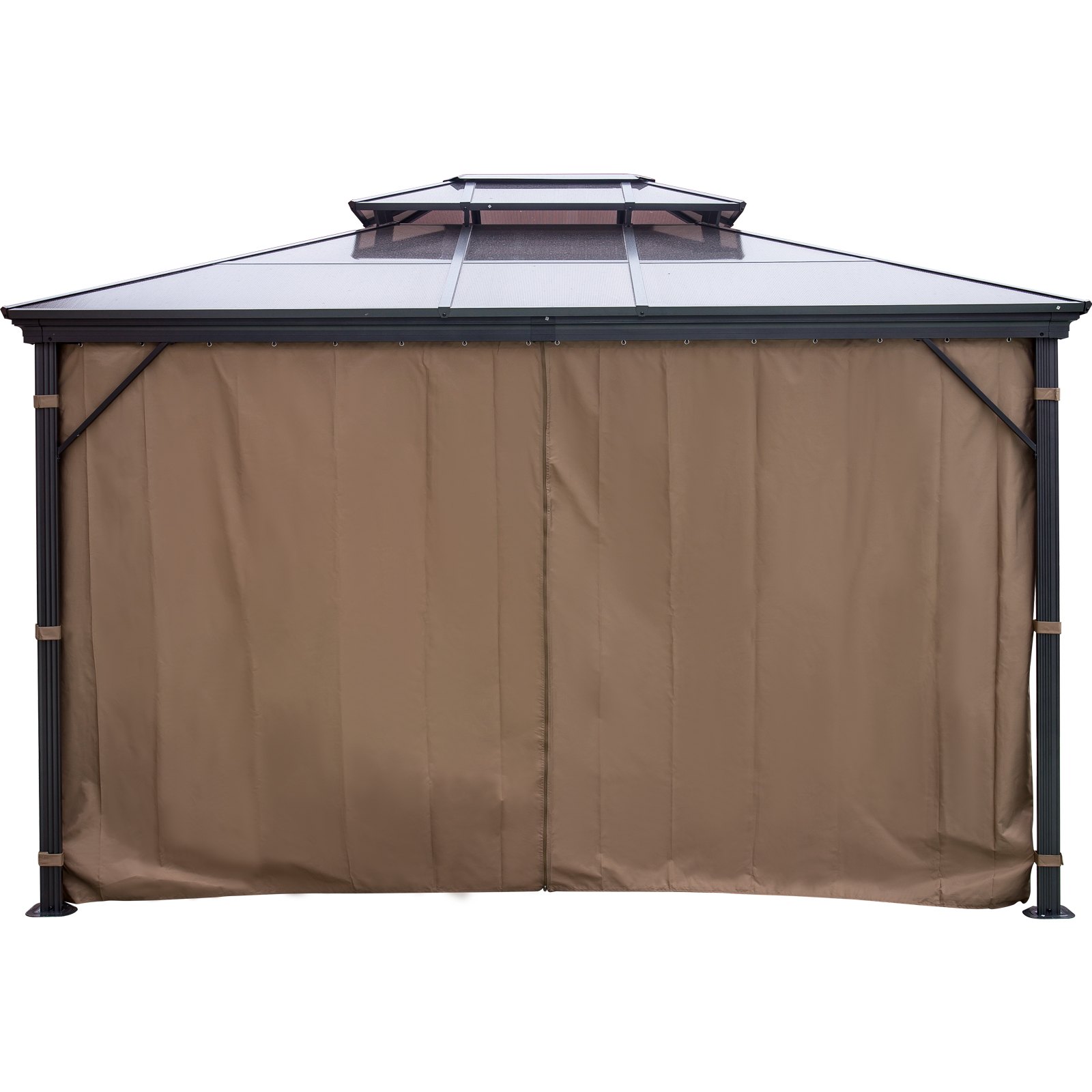 VEVOR Hardtop Gazebo 10' x 12' with Netting Metal Gazebo Aluminum