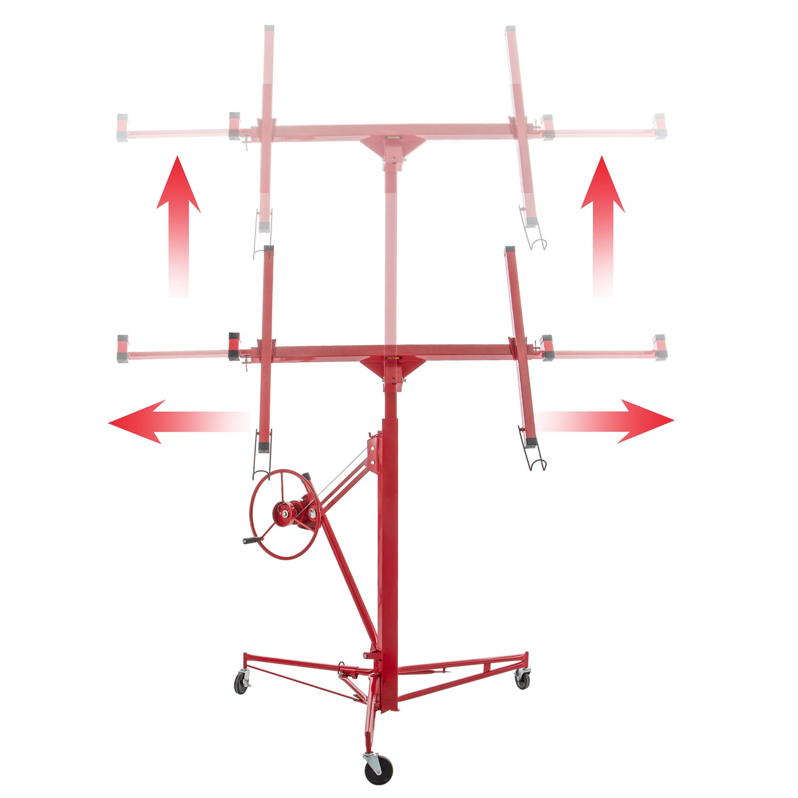 VEVOR Drywall Rolling Lifter Panel, 11ft Sheetrock Lift Drywall Lift
