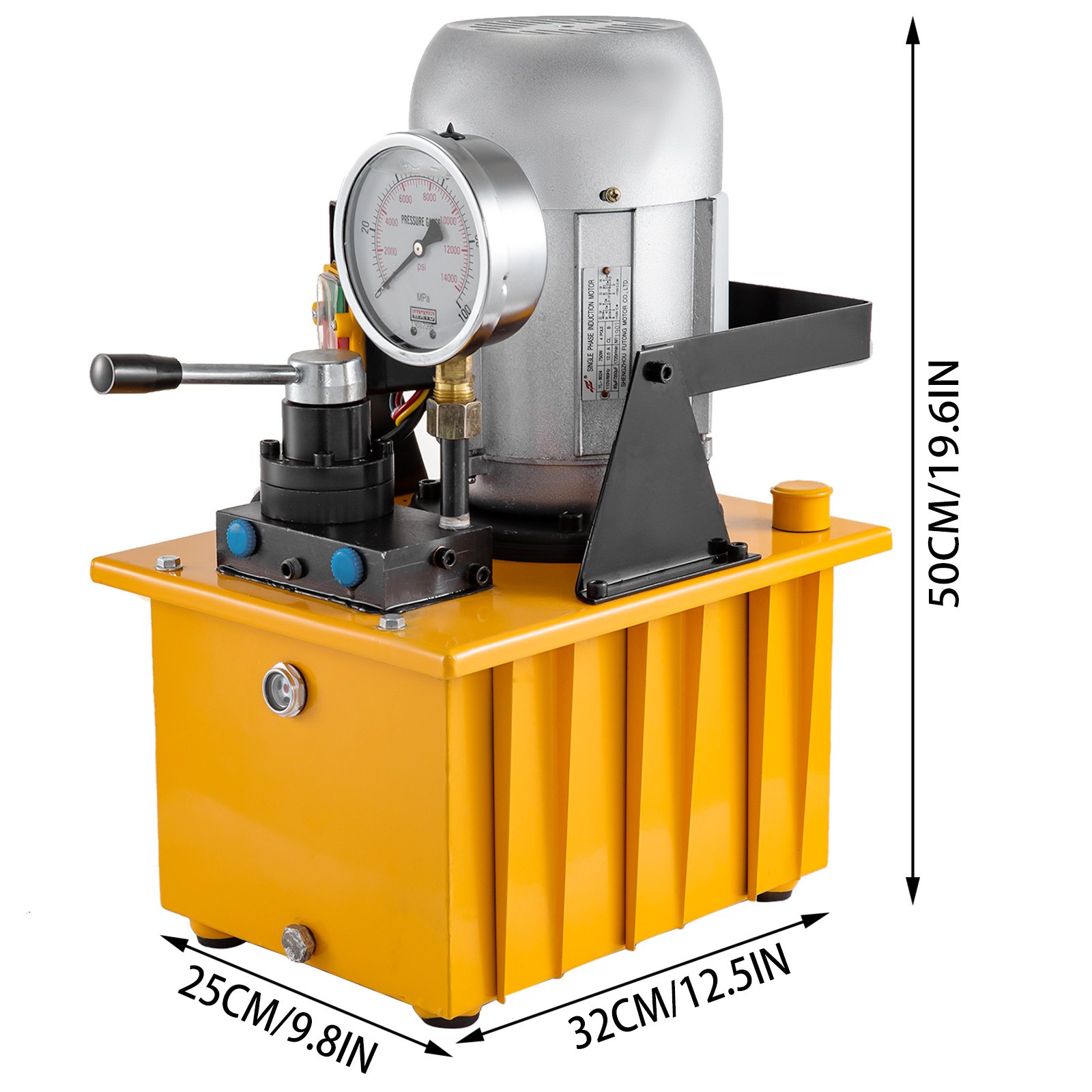 VEVOR Hydraulic Pump Electric Double Acting Manual Valve Hydraulic Pump