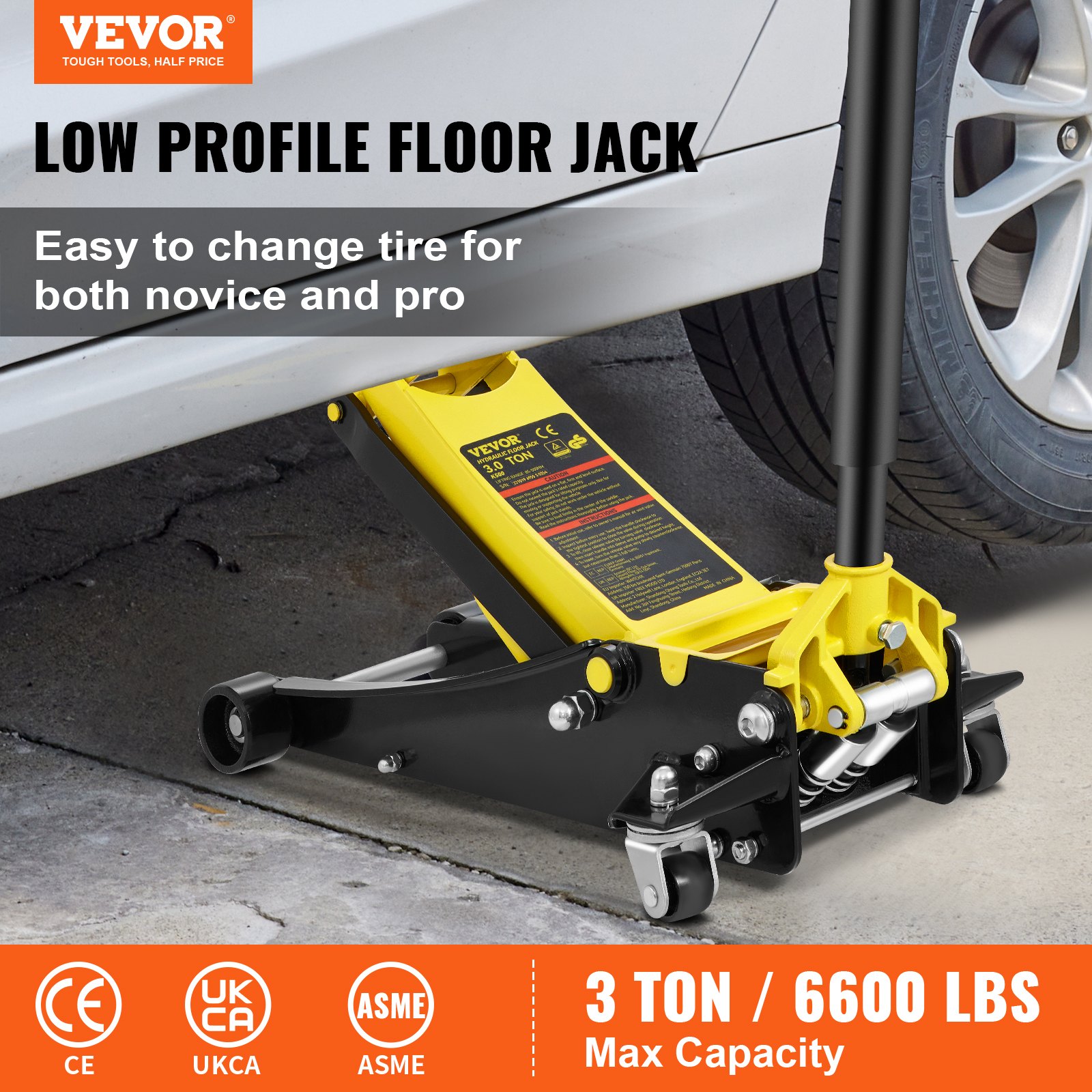 Triple Bag Double Bag Air Jack Pneumatic Jack 6600LBS Quick Lift 3 Ton Jacking E