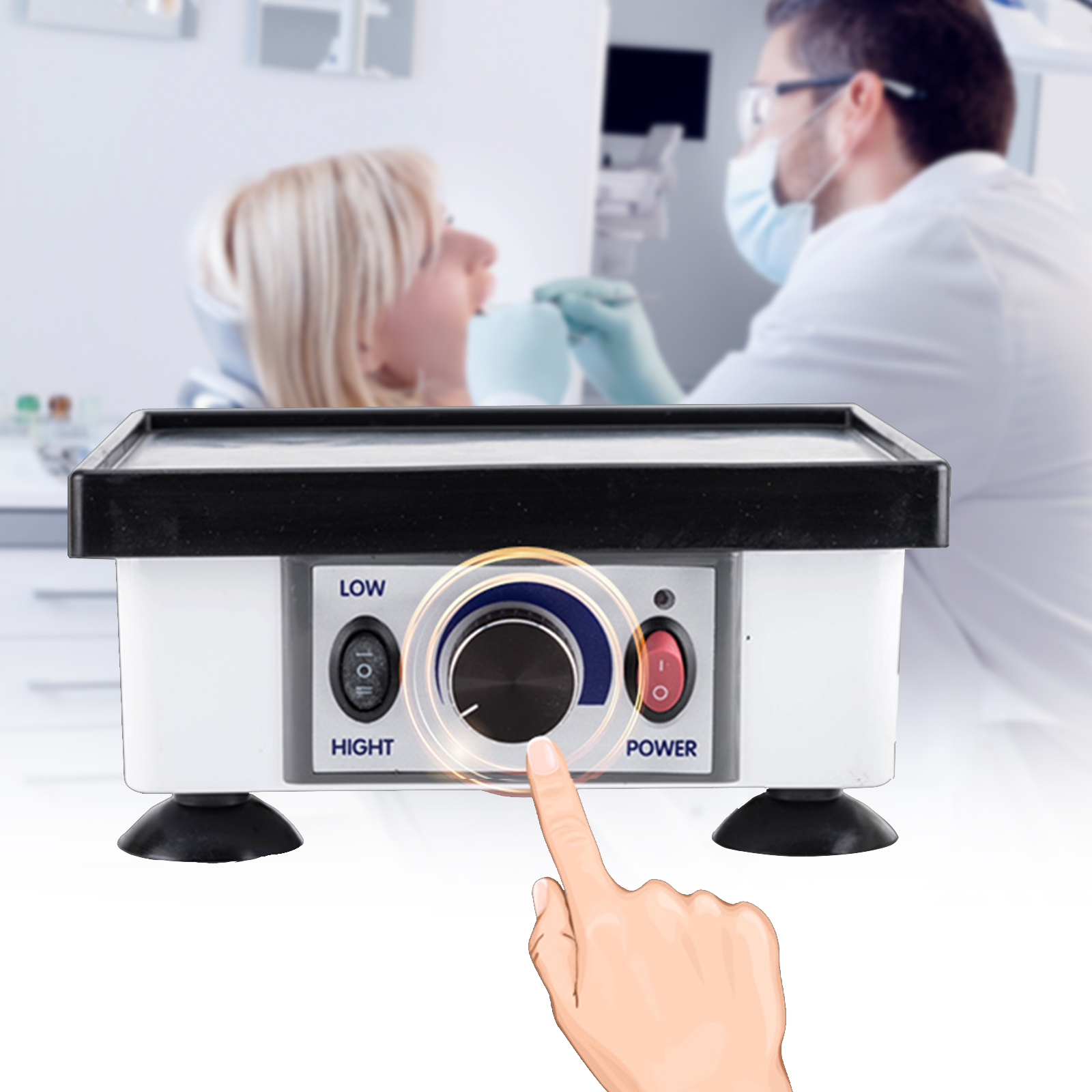 VEVOR Dental Lab Square Plaster Vibrator Oscillator Dental Vibrator