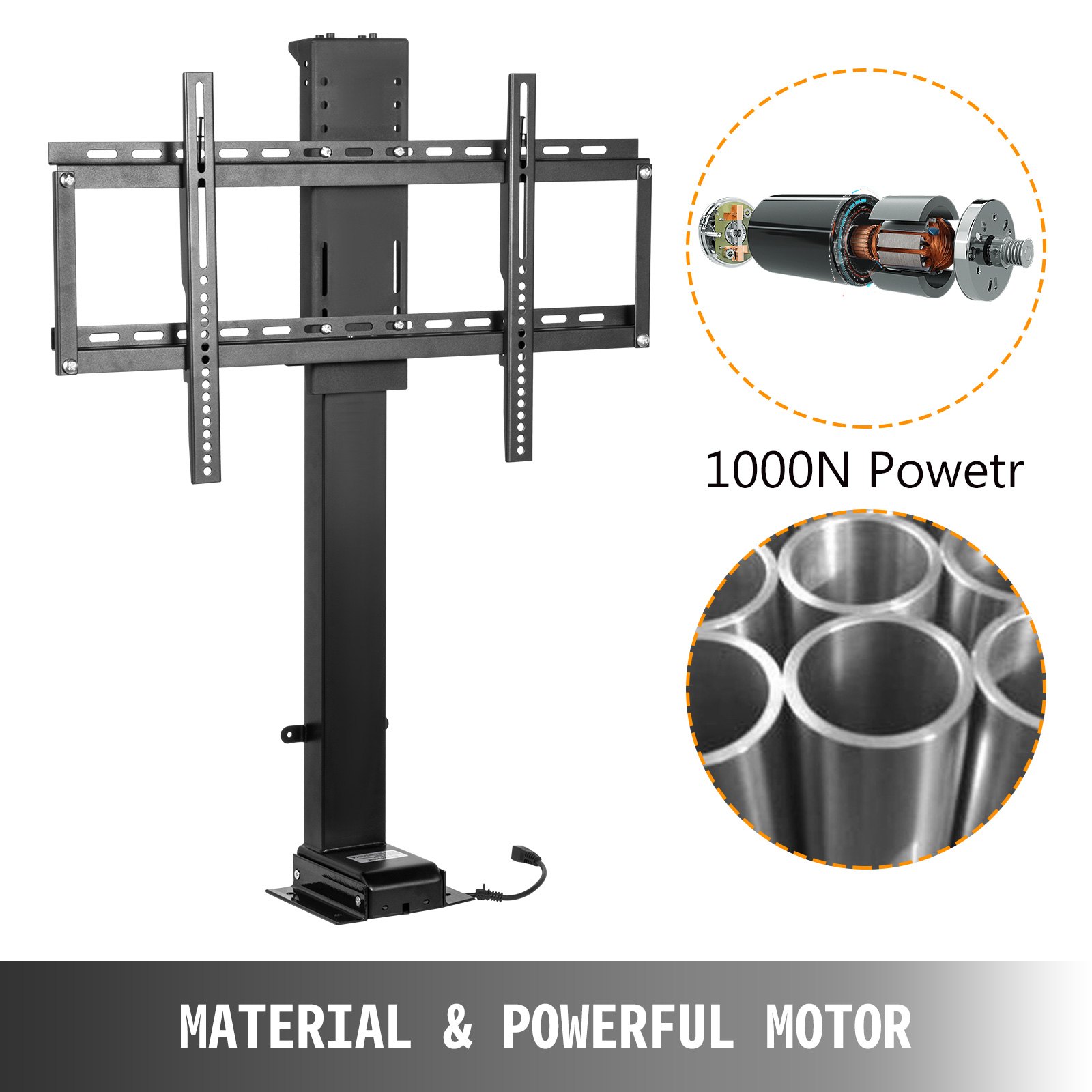 VEVOR Swivel Motorized TV Lift Stroke Length 40 Inch Motorized TV Mount