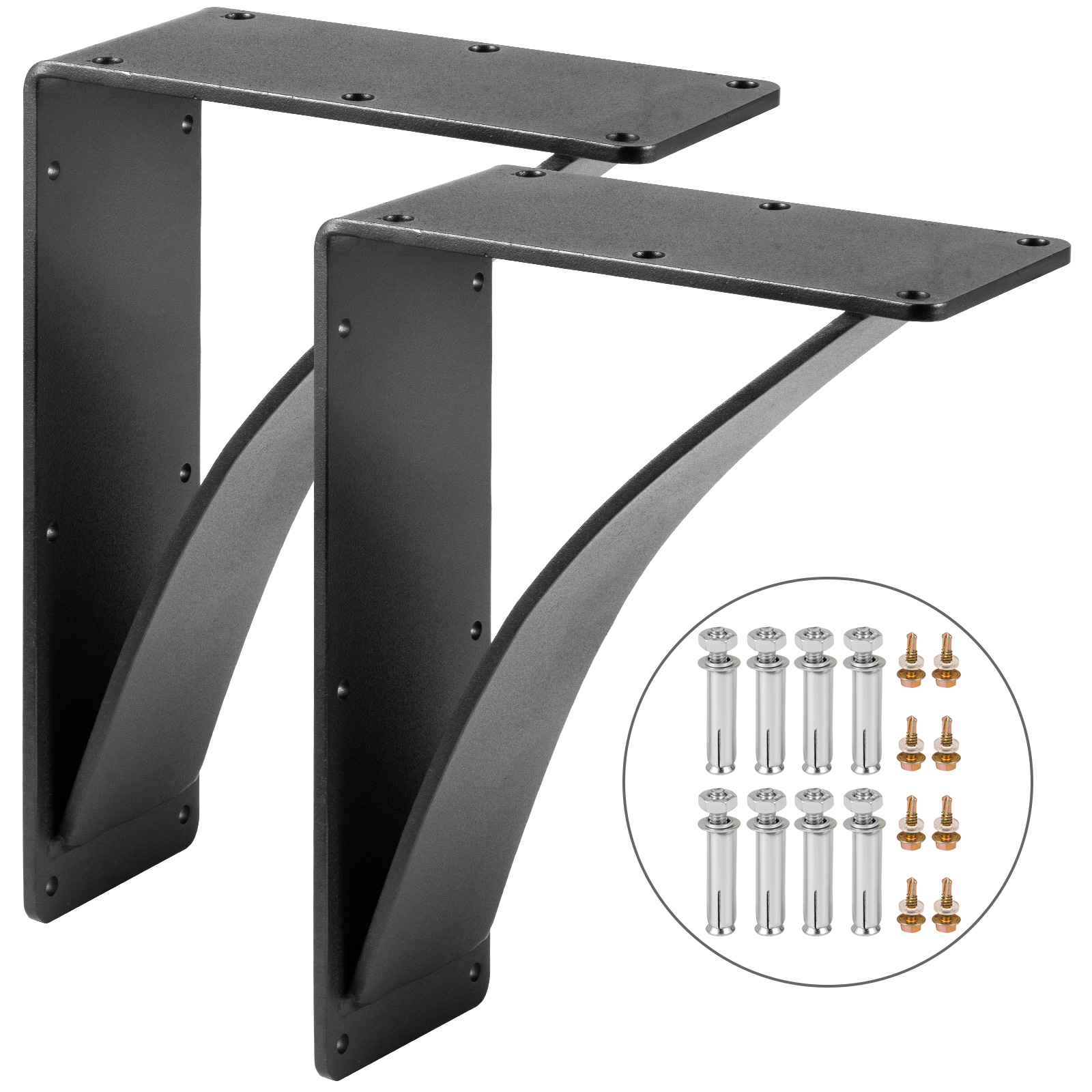 VEVOR Heavy Duty Shelf Brackets 2 Pack Floating Shelf Bracket 10x12x2.5