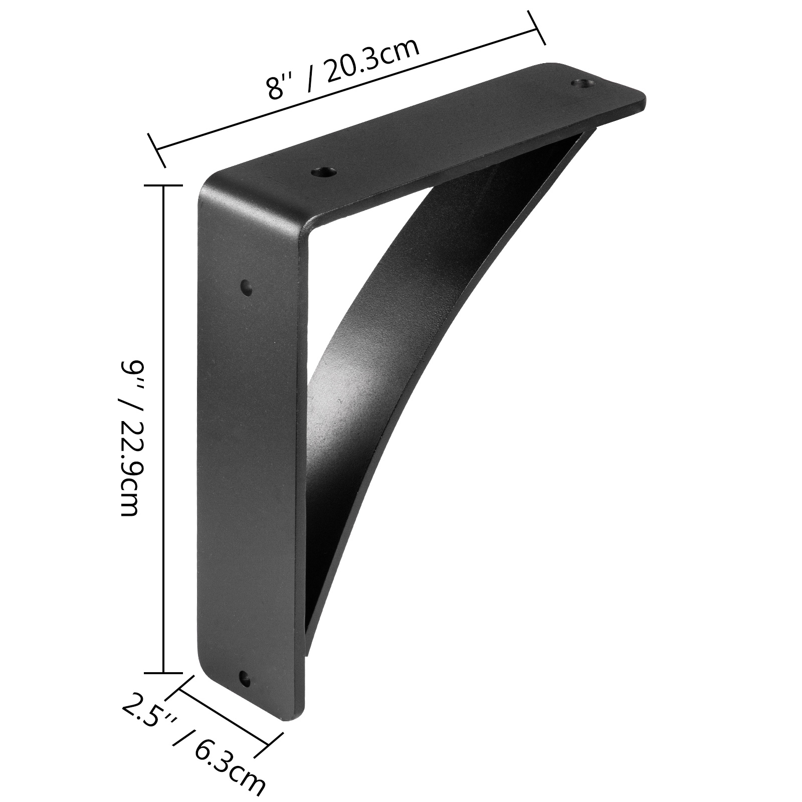 VEVOR Heavy Duty Shelf Brackets 2 Pack, Floating Shelf Bracket 8x9x2.5