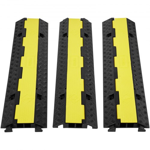 VEVOR 3 PCs Cable Protector Ramp 2 Channel 12000 lbs Load Wire Cable ...
