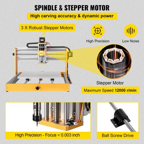 VEVOR CNC Router Machine, 3040 Engraver Milling Machine with Offline ...
