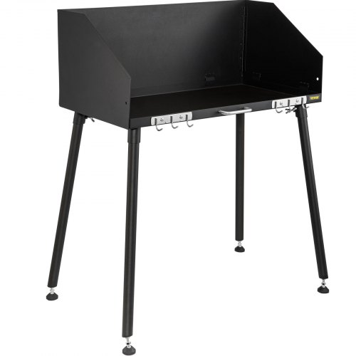 VEVOR Carbon Steel Camp Cooking Table 38 x 16 Inch with Three-Sided ...