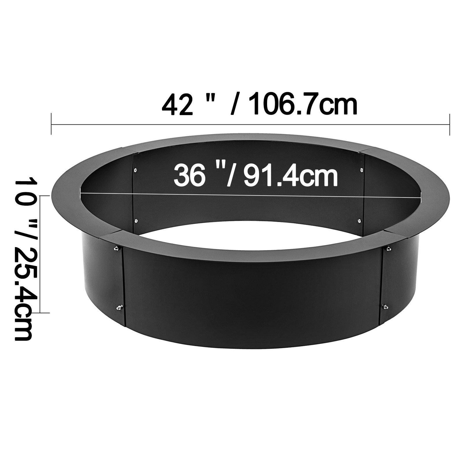 VEVOR Fire Pit Ring 42Inch Outer/36Inch Inner Diameter, Fire Pit