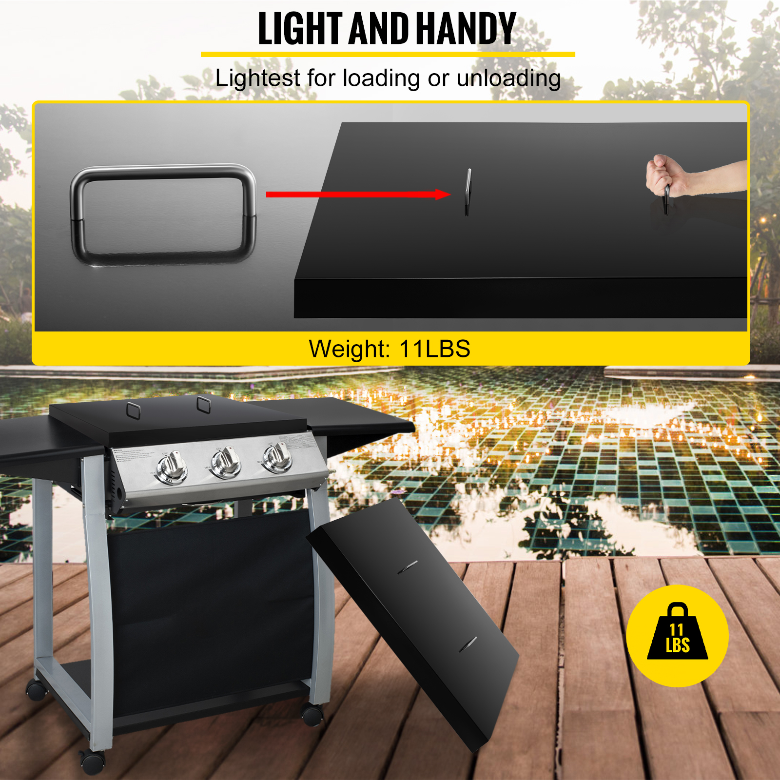 VEVOR Griddle Lid Cover, Work with 28" Blackstone Griddle, Powder