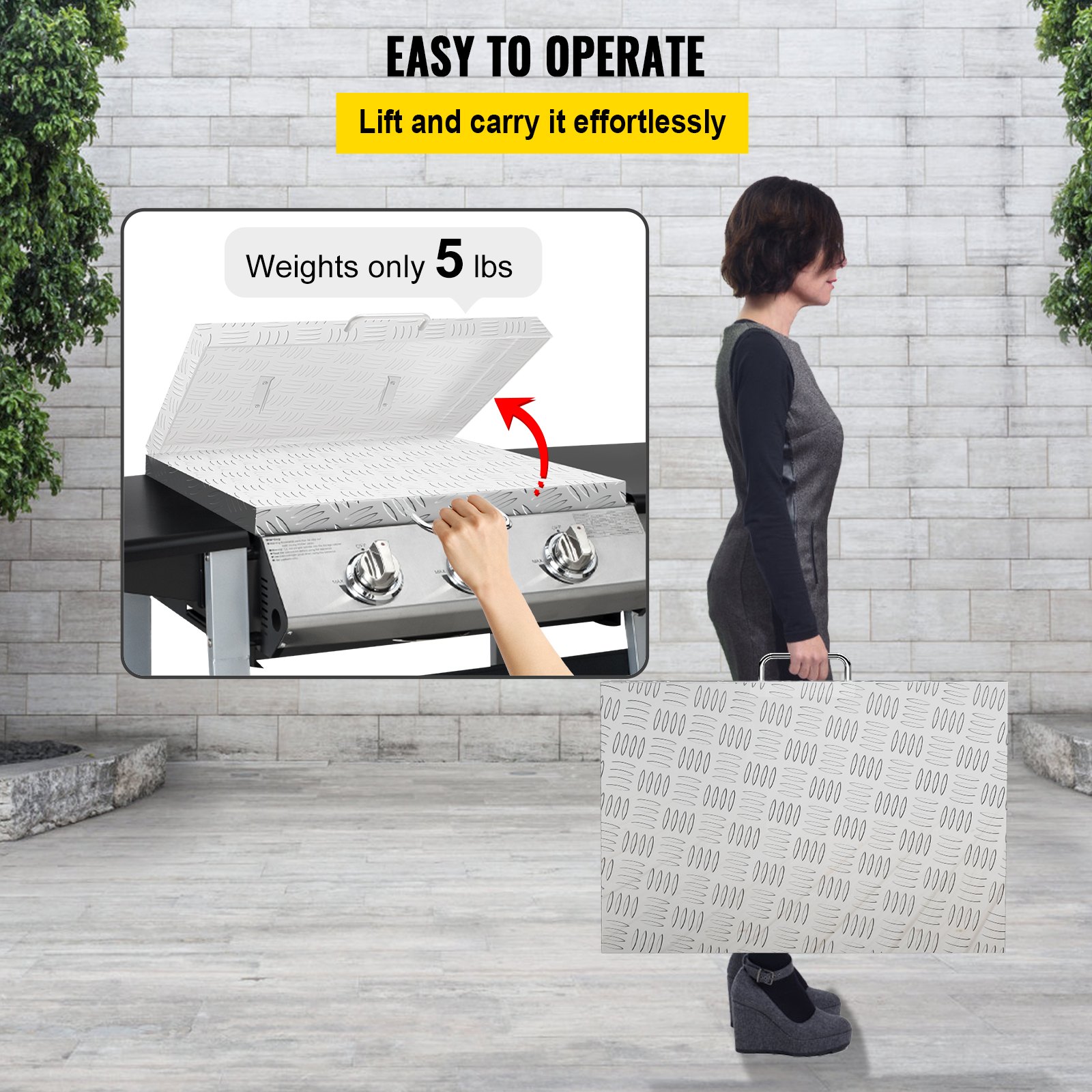 VEVOR Griddle Lid Cover, Work with Blackstone 28" Griddle, Aluminum