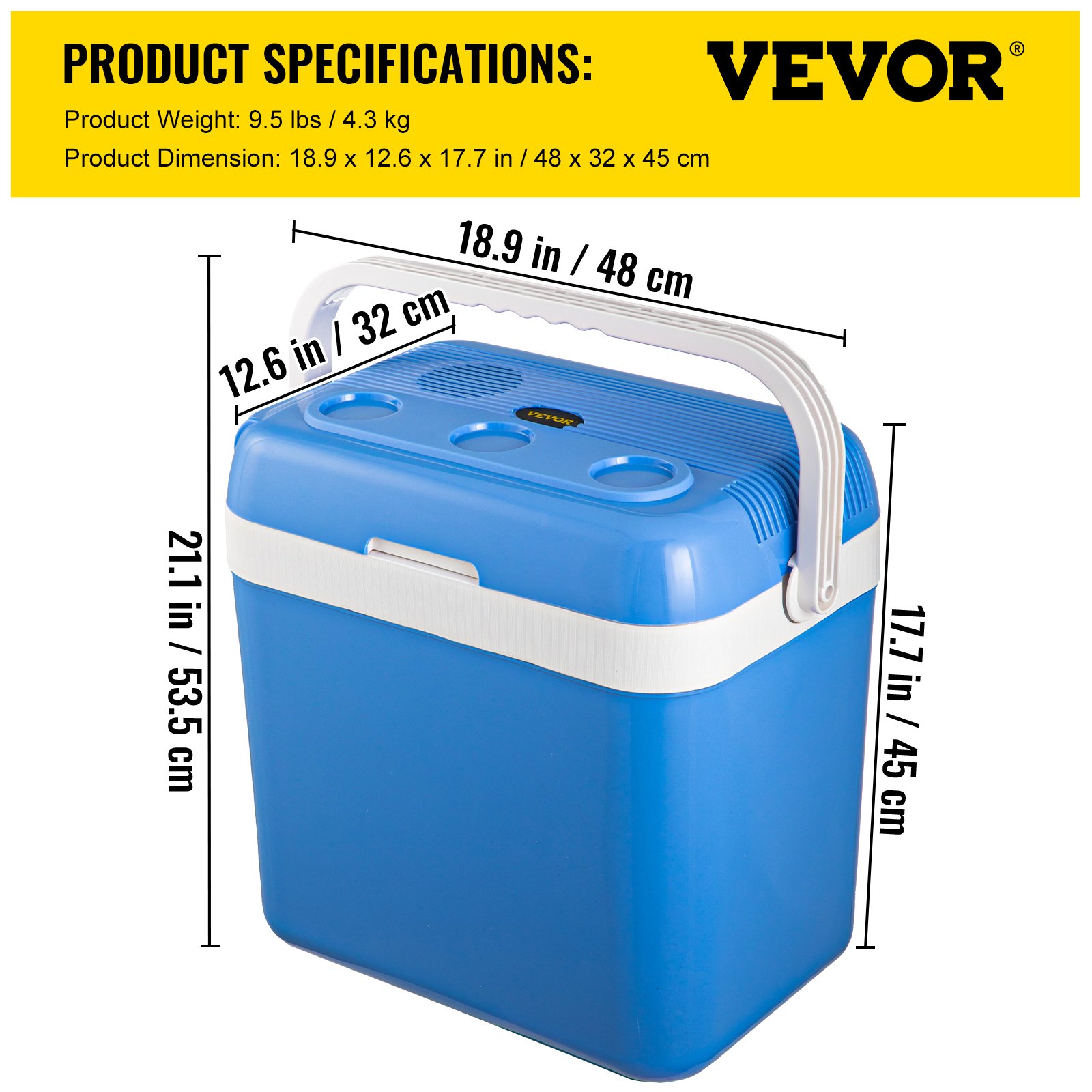 VEVOR Electric Cooler and Warmer, 34 Quart Portable Thermoelectric