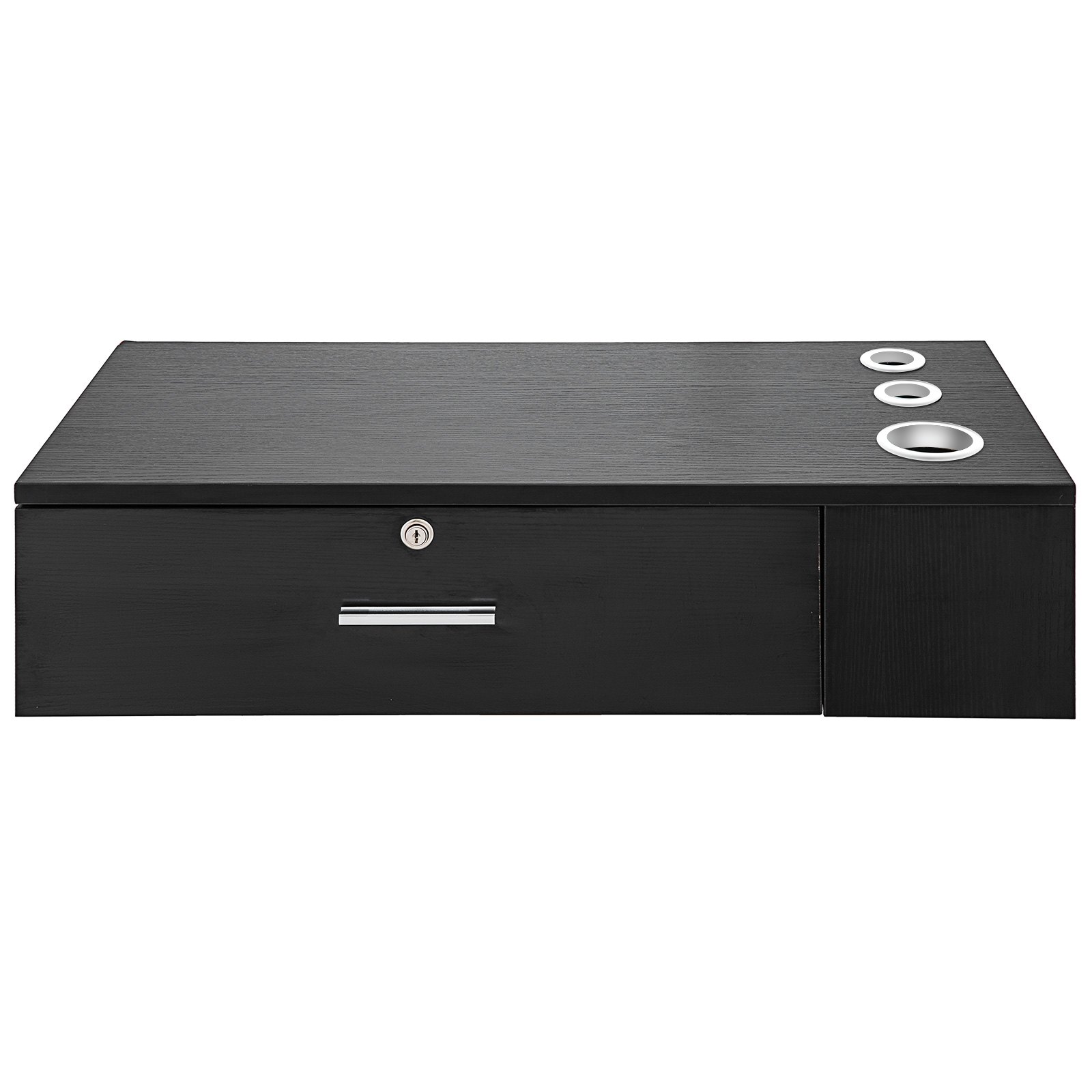 VEVOR Black Salon Wall Mount Styling Station Classic Locking Storage