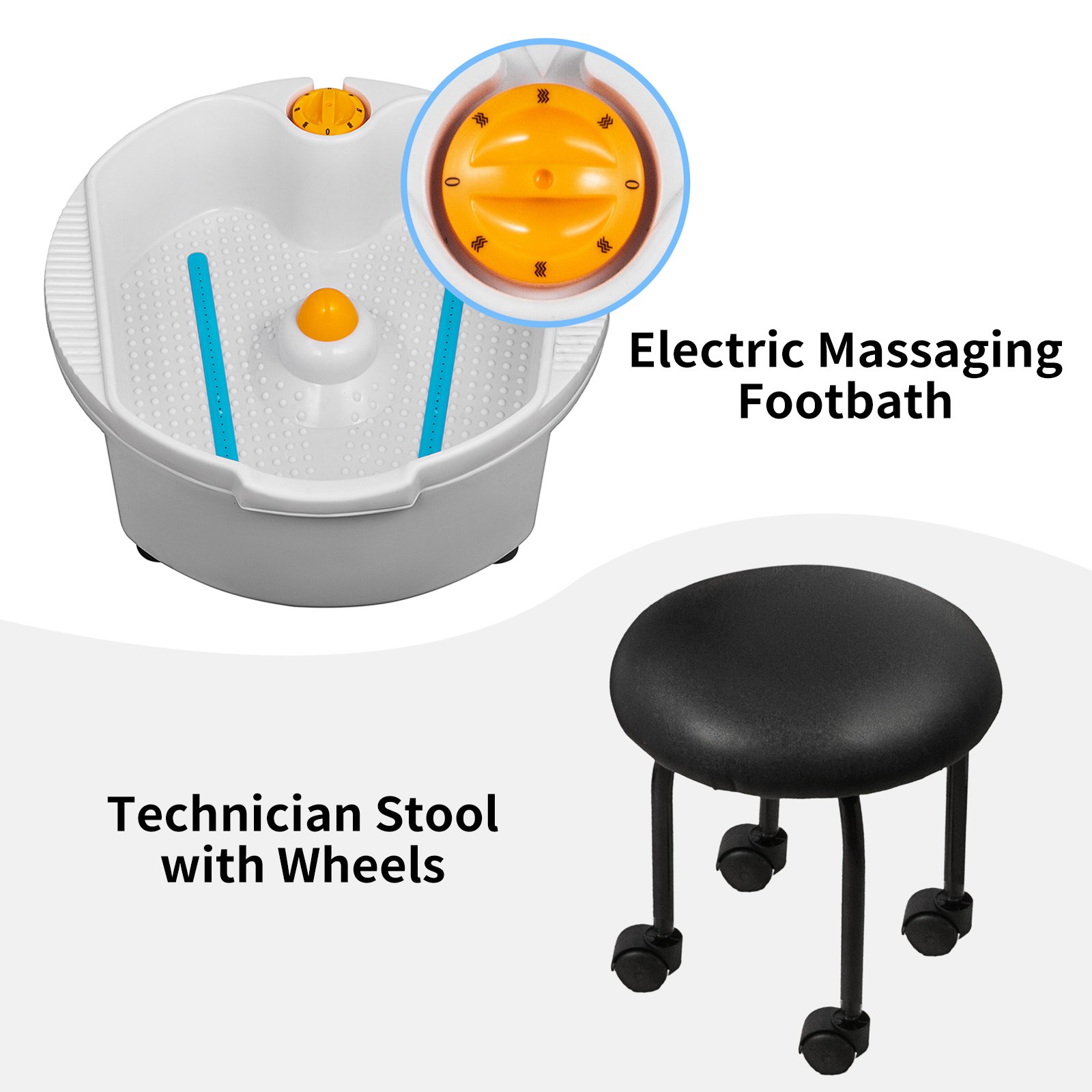 VEVOR Hydraulic Lift Adjustable Spa Pedicure Unit with EasyClean