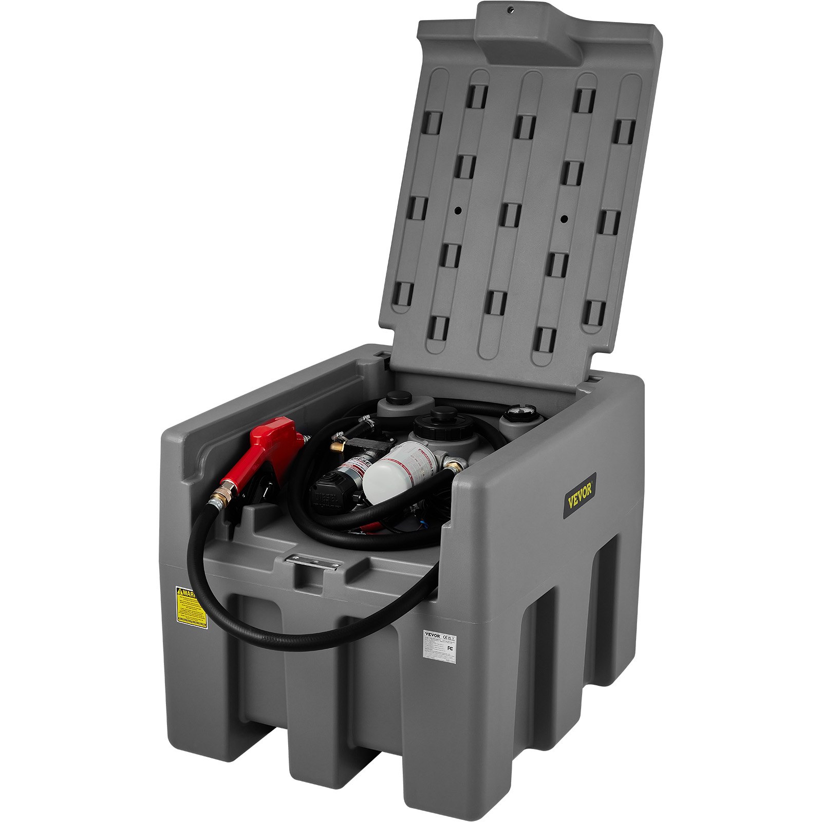 VEVOR Portable Diesel Tank, 58 Gallon Capacity & 10 GPM Flow Rate ...