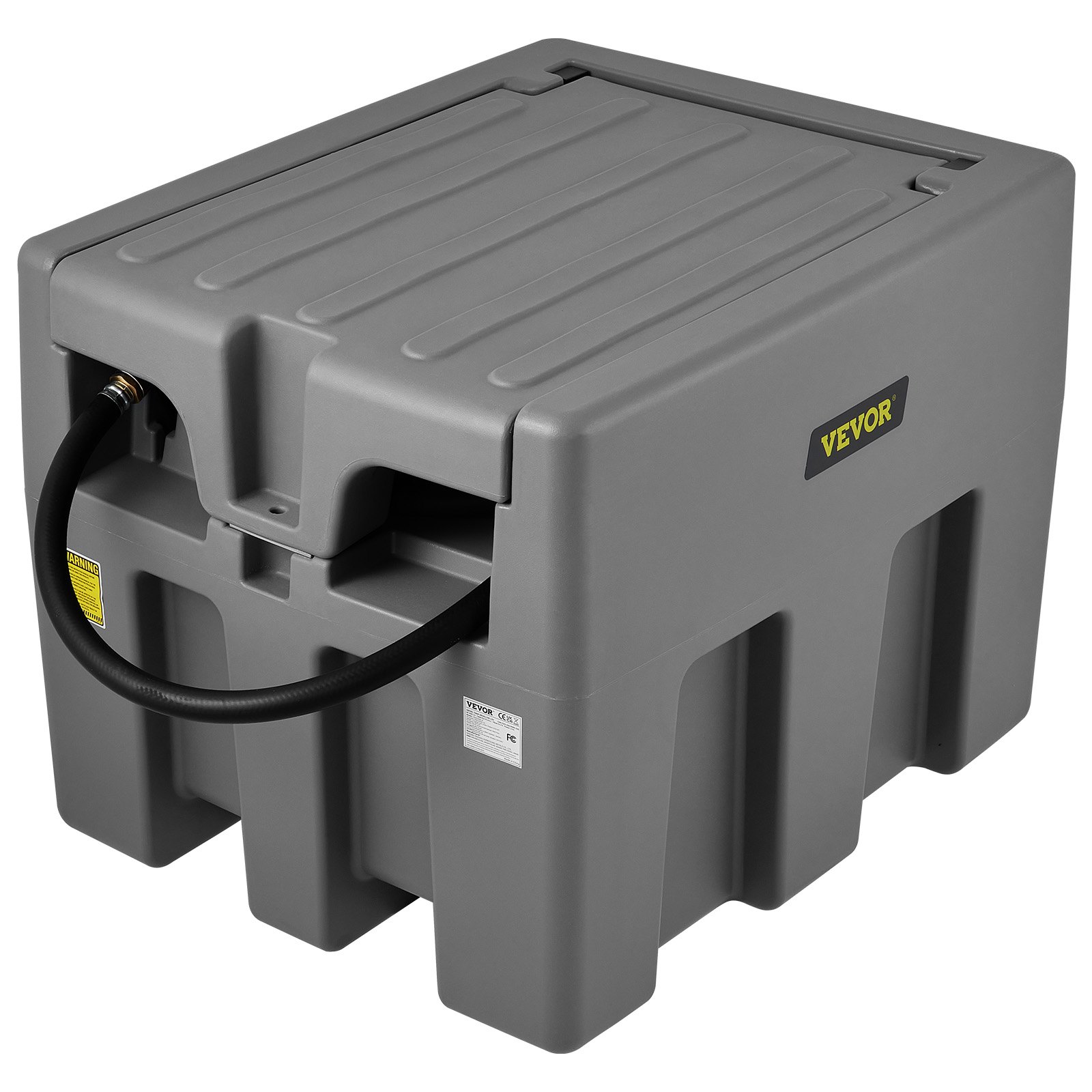 VEVOR Portable Diesel Tank, 58 Gallon Capacity & 10 GPM Flow Rate, Diesel Fuel Tank with 12V