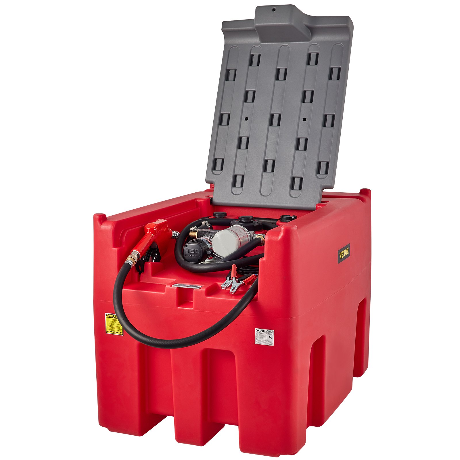 VEVOR Portable Diesel Tank, 116 Gallon Capacity & 10 GPM Flow Rate, Diesel Fuel Tank with 12V