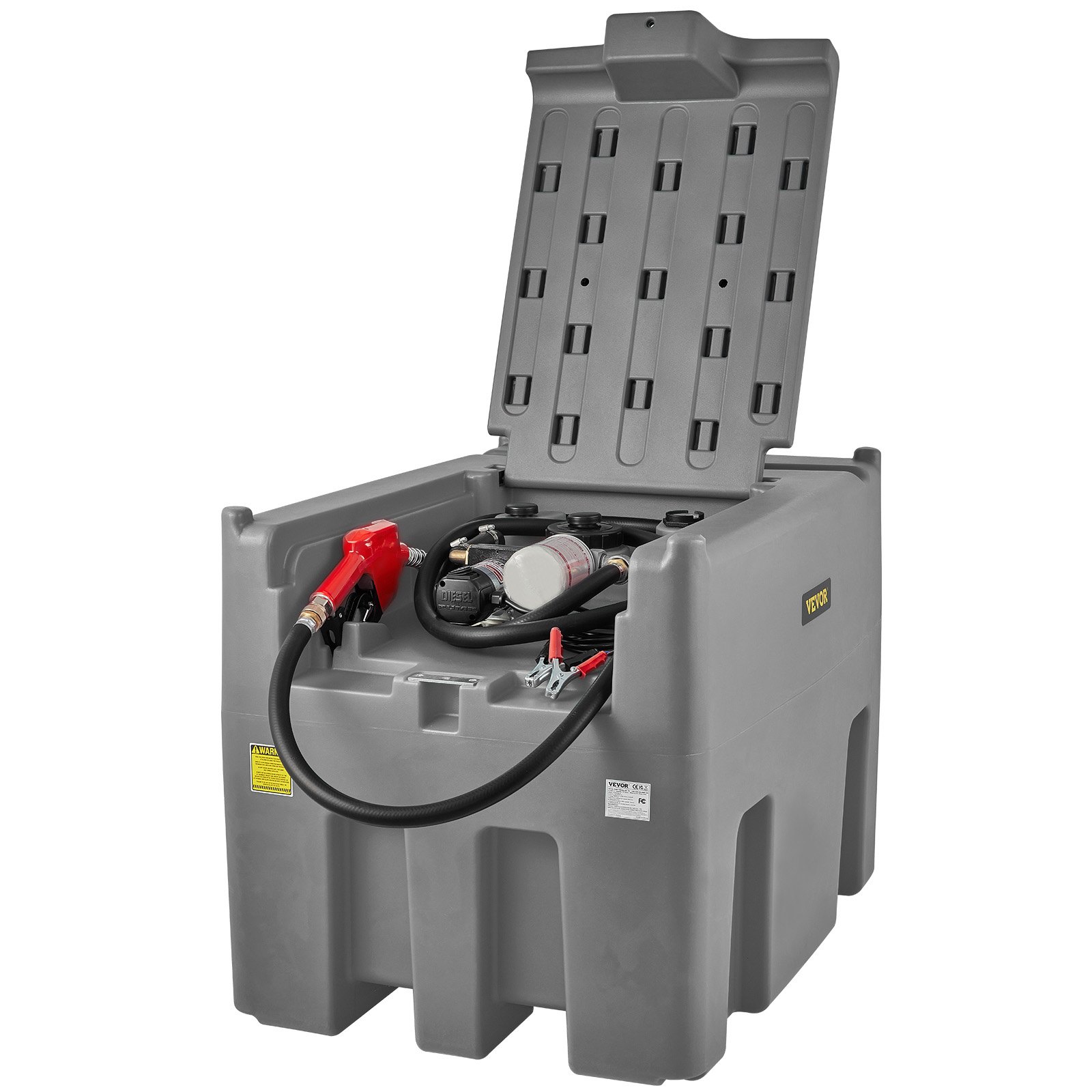 VEVOR Portable Diesel Tank, 116 Gallon Capacity & 10 GPM Flow Rate, Diesel Fuel Tank with 12V