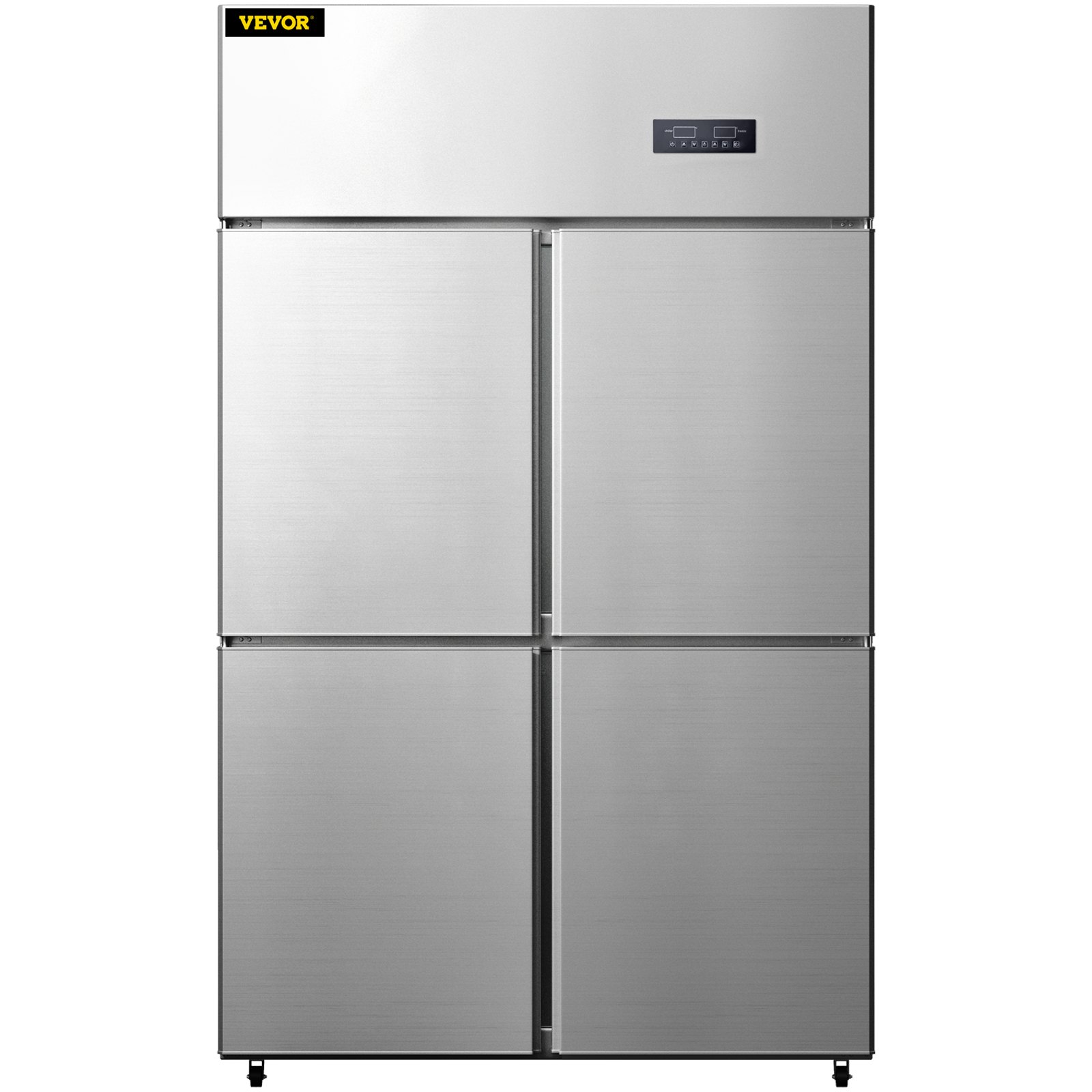 VEVOR Commercial Refrigerator, 27.5 Cu.Ft Upright Refrigerator, 48" Side by Side Freezer