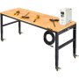 VEVOR Adjustable Height Workbench 61"L X 20"W Work Bench W/ Power ...