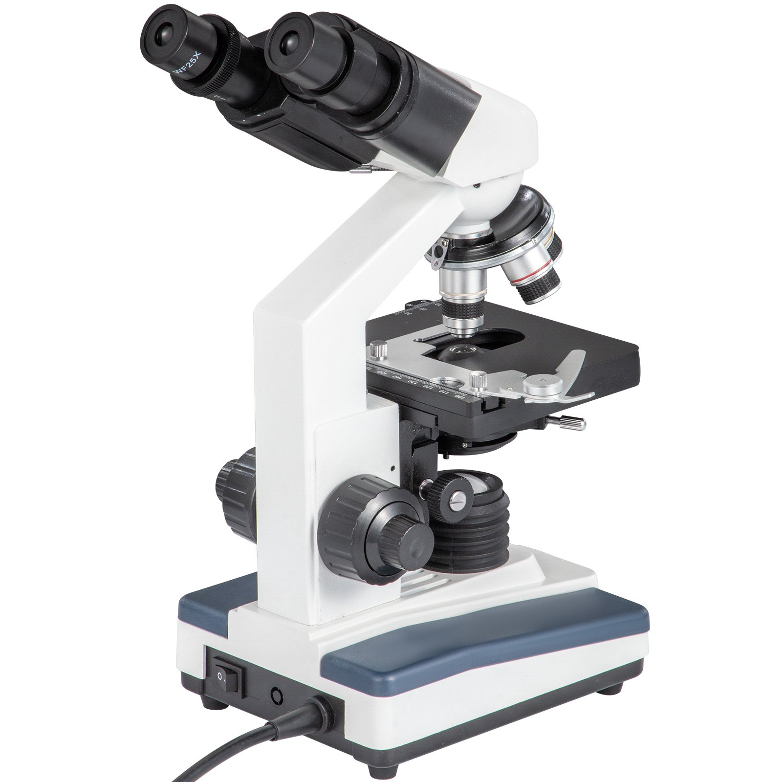 VEVOR Binocular Compound Microscope 40X-2000X Magnification LED Digital ...