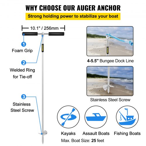 VEVOR Boat Sand Anchor Pontoon Sand Anchor 36