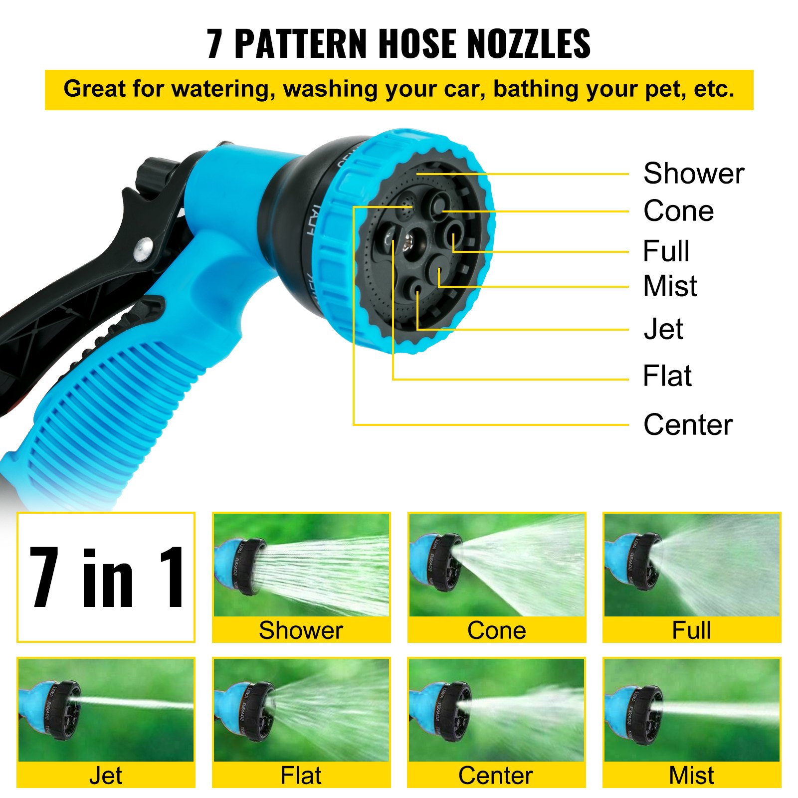 VEVOR Retractable Hose Reel, 1/2 inch x 100 ft, Any Length Lock