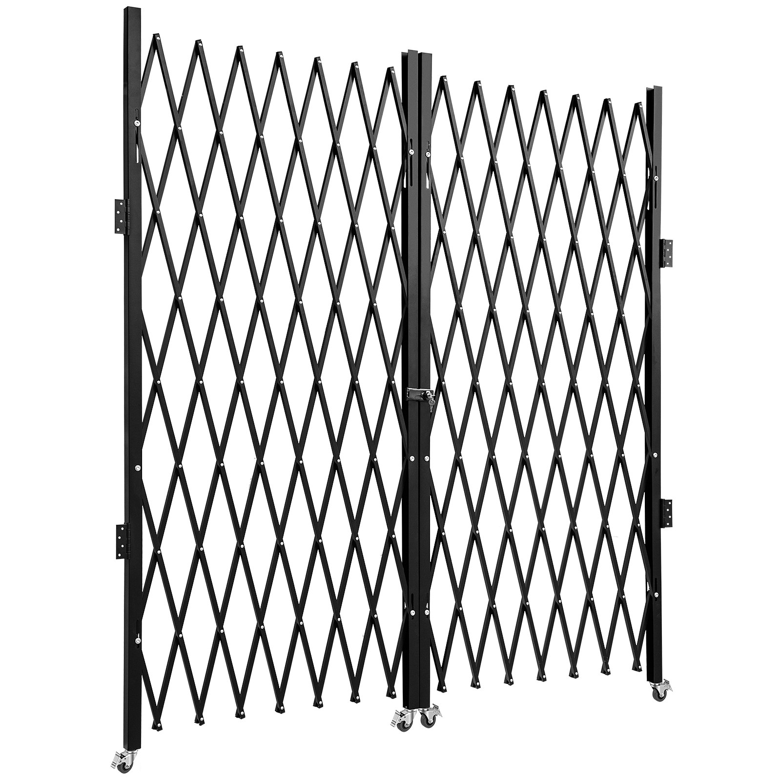VEVOR Double Folding Security Gate, 61/2' H x 12' W Folding Door Gate