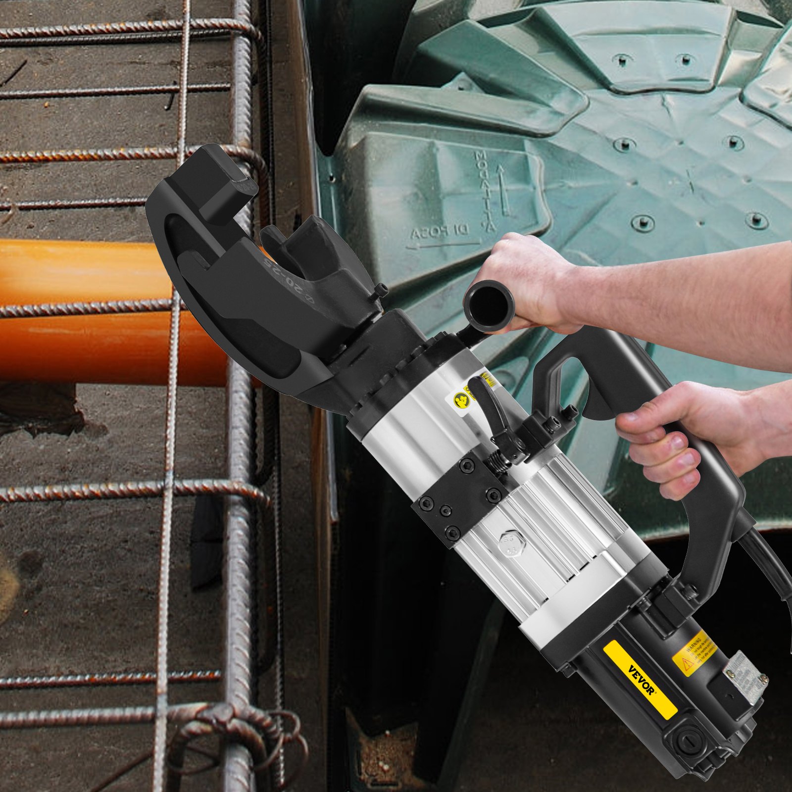 VEVOR 1.5 KW Electric Rebar Bender, 1''(25 mm) Hydraulic Electric Hand