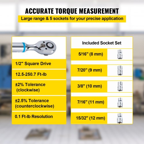 Vevor Digital Torque Wrench, 1 2